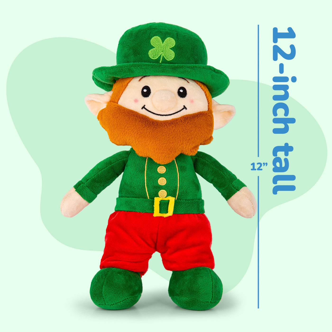 St. Patrick’s Day Plush Leprechaun - 12"