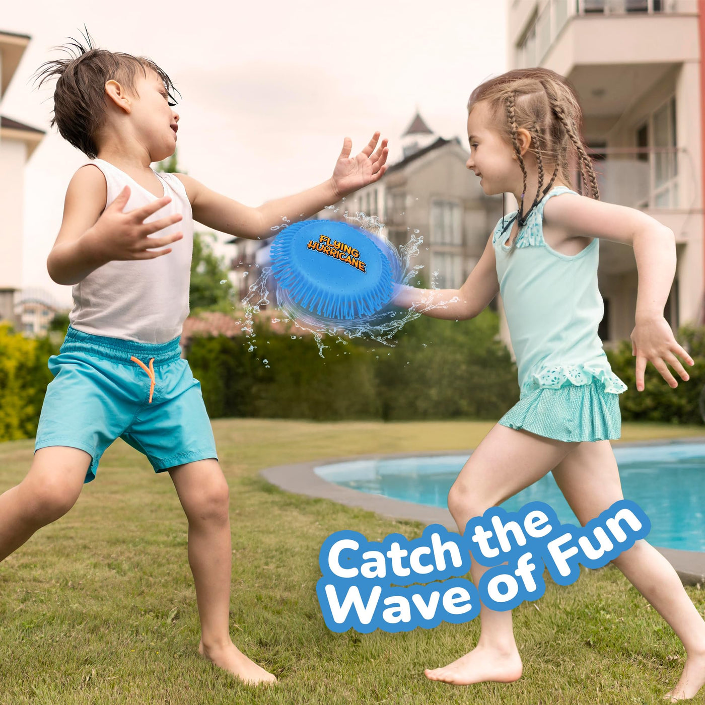 Splash Water Flying Disc Toys, Set of 3, Water Splashing Flying Discs 3 Bright Colors