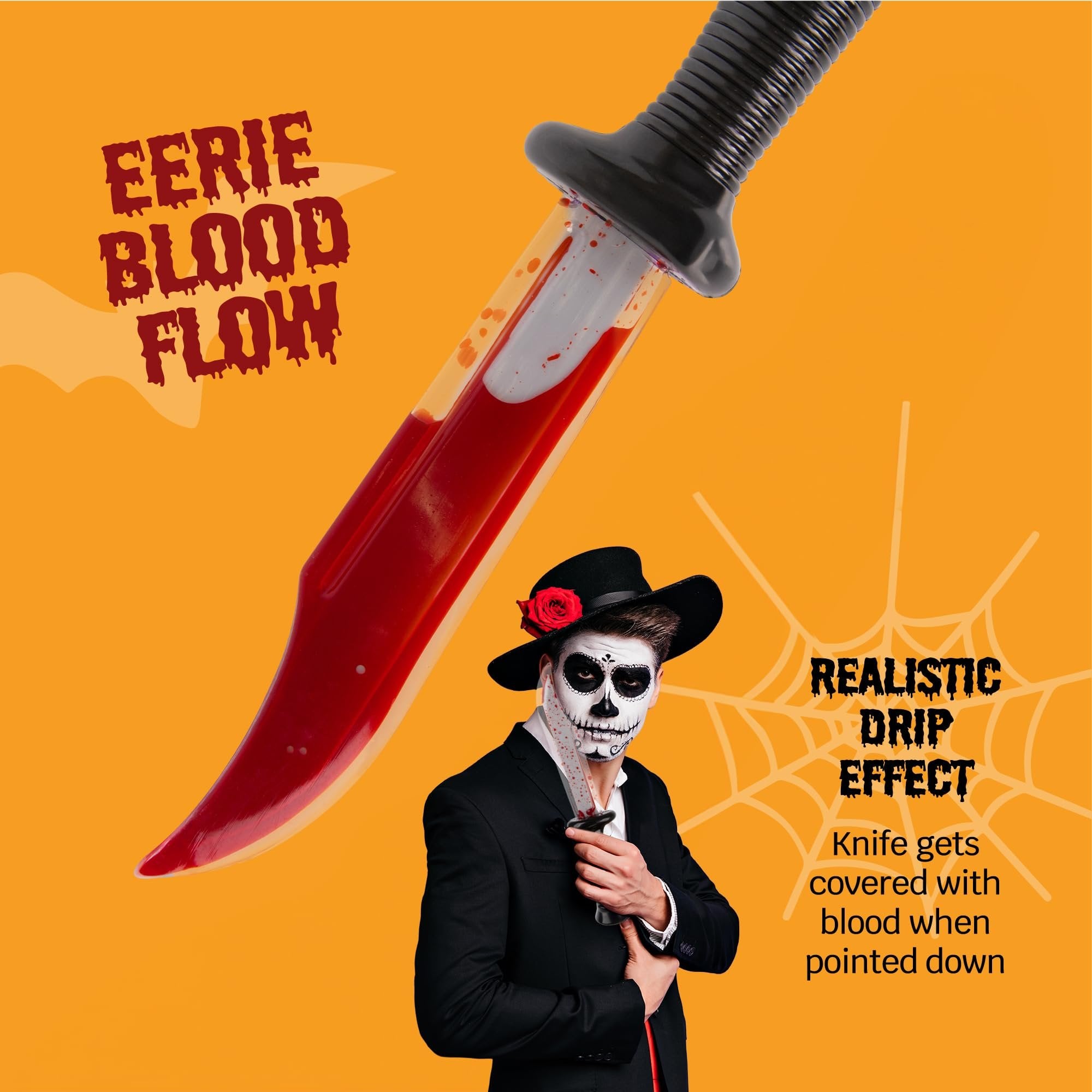 Halloween Bleeding Toy Knife Prop - 13 Inches