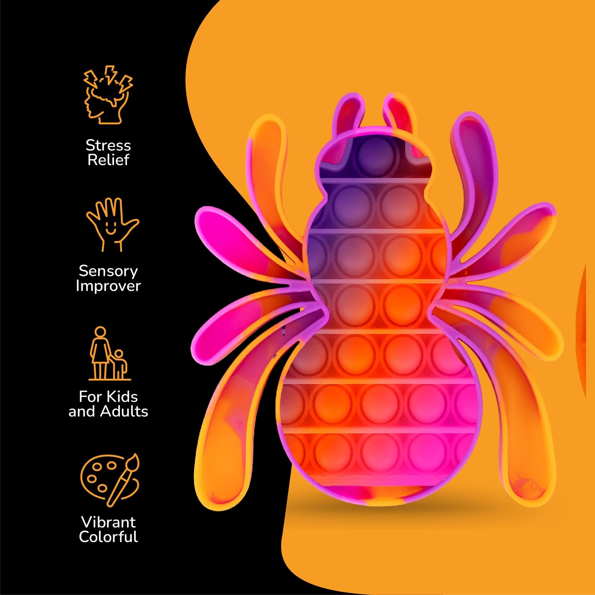 Halloween Poppers - 4 Pack - Halloween Pop Its Sensory Fidget Toys