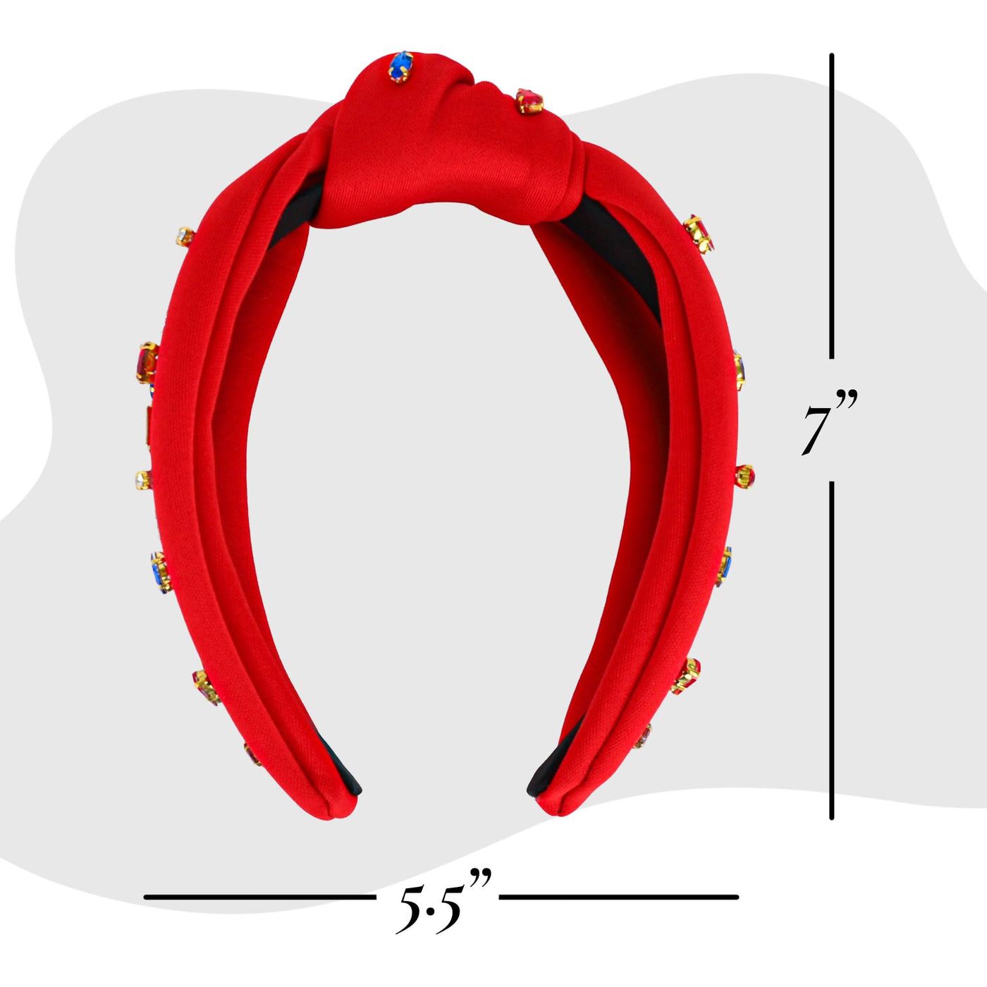 Patriotic Headband with Enamel and Crystal Embellishments - One Size Fits All
