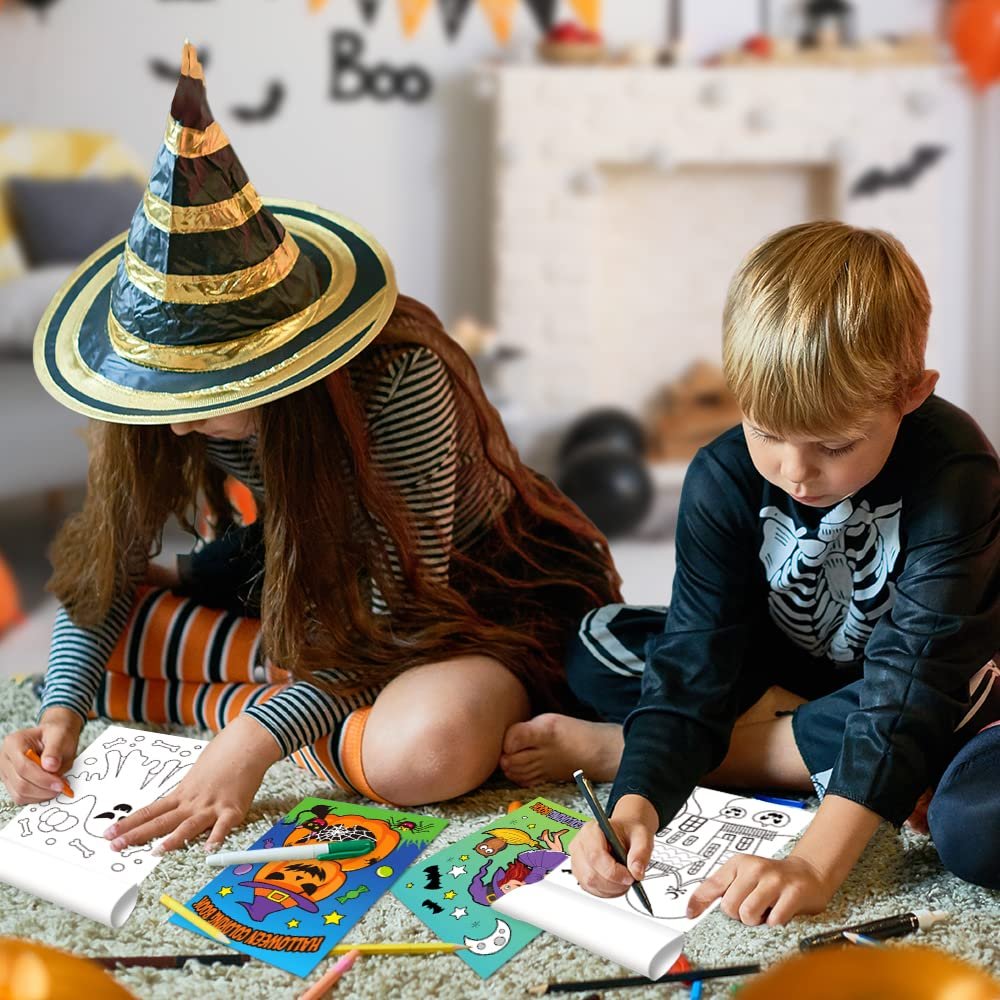 ArtCreativity Halloween Coloring Books for Kids, Pack of 20, 5 x 7 Mini Booklets, Halloween Treats, Favor Bag Fillers, Birthday Party Supplies, Art Gifts for Boys and Girls