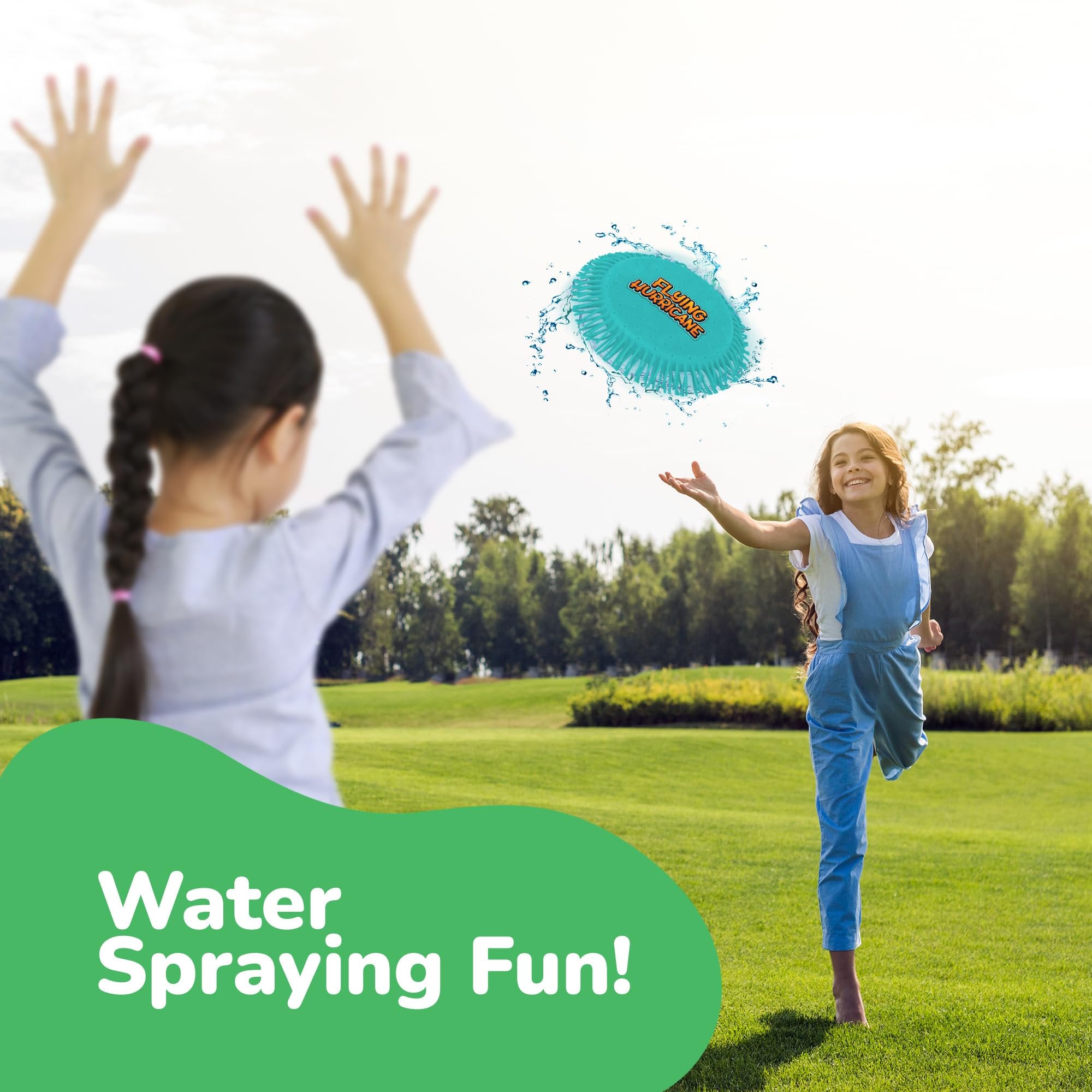 Splash Water Flying Disc Toys, Set of 3, Water Splashing Flying Discs 3 Bright Colors
