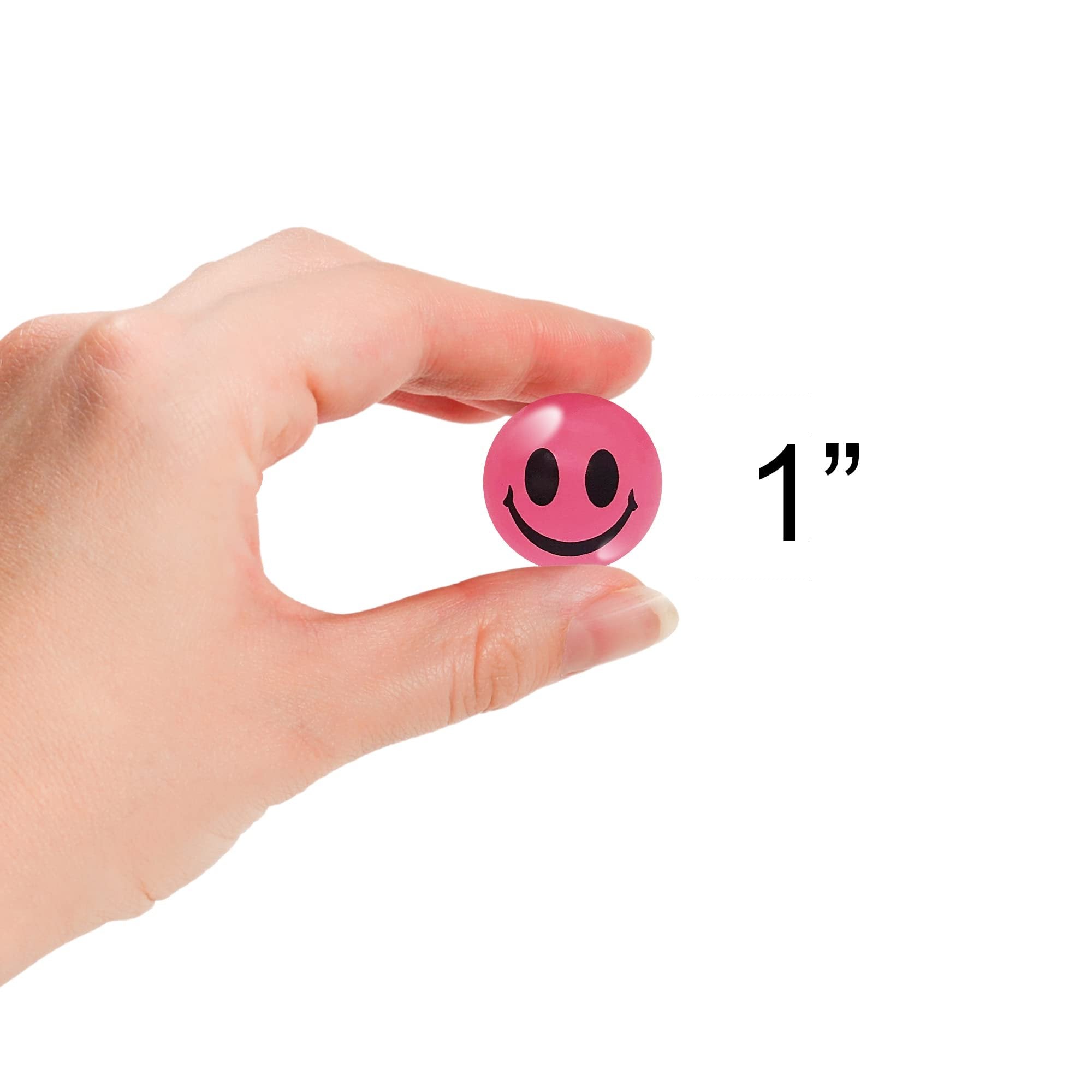 ArtCreativity 36-Set High Bouncy Glow-in-the-Dark Smiley Face Rubber Balls – Safe & Durable Party Favors for Kids
