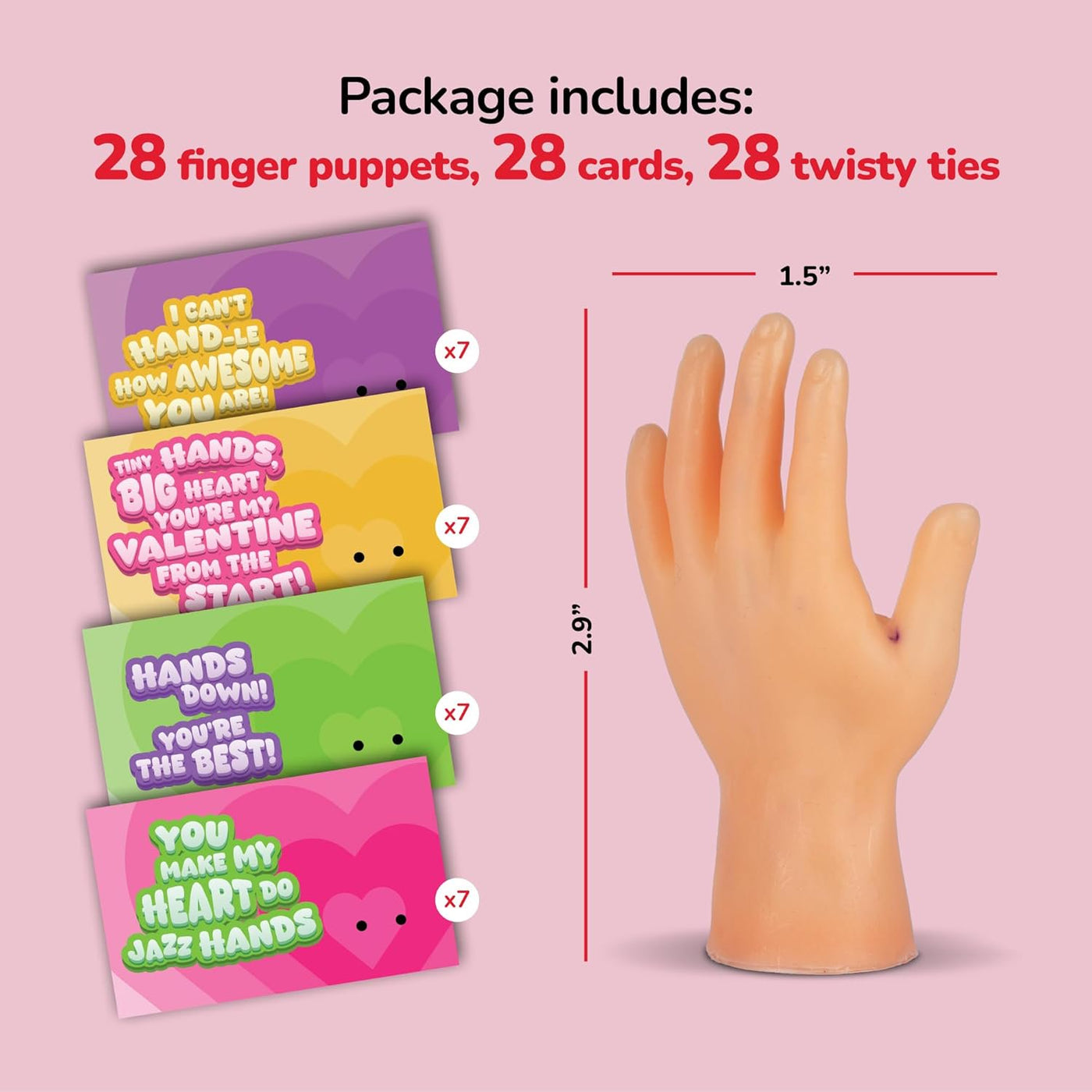 Valentine’s Tiny Hands Cards - Set of 28
