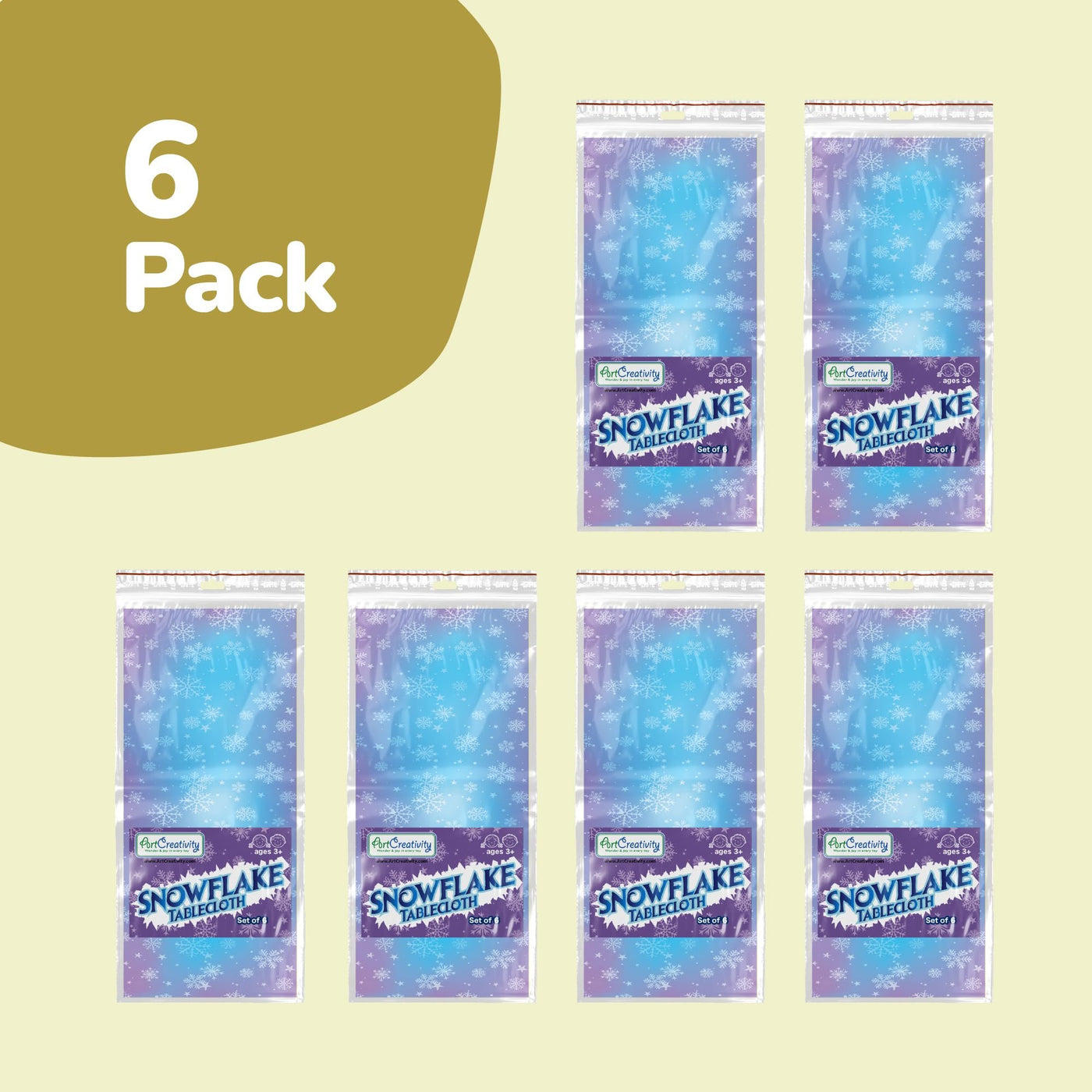 Snowflake Tablecloth - 6 Pack