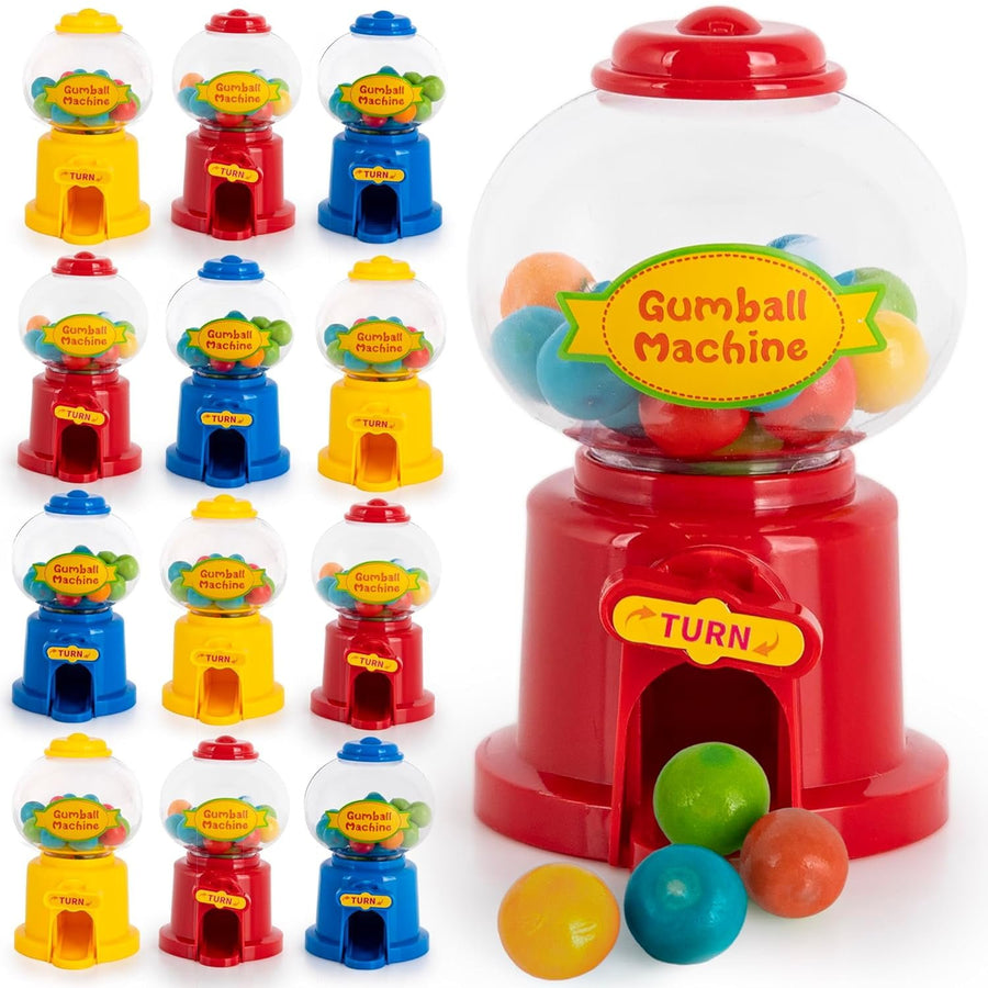 Mini Gumball Machines for Kids – Set of 12