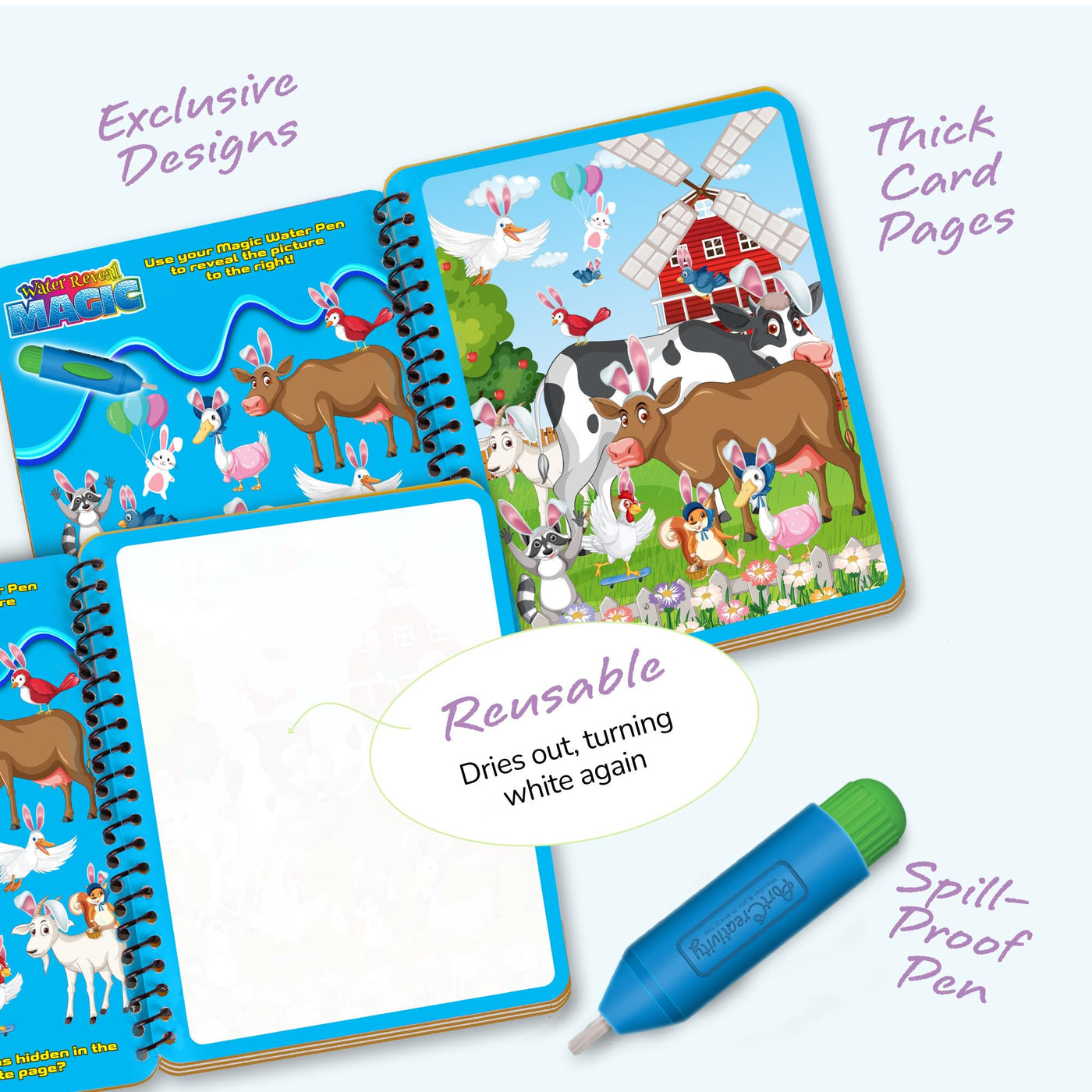 Easter Magic Water Coloring Books for Toddlers - 6 Pack