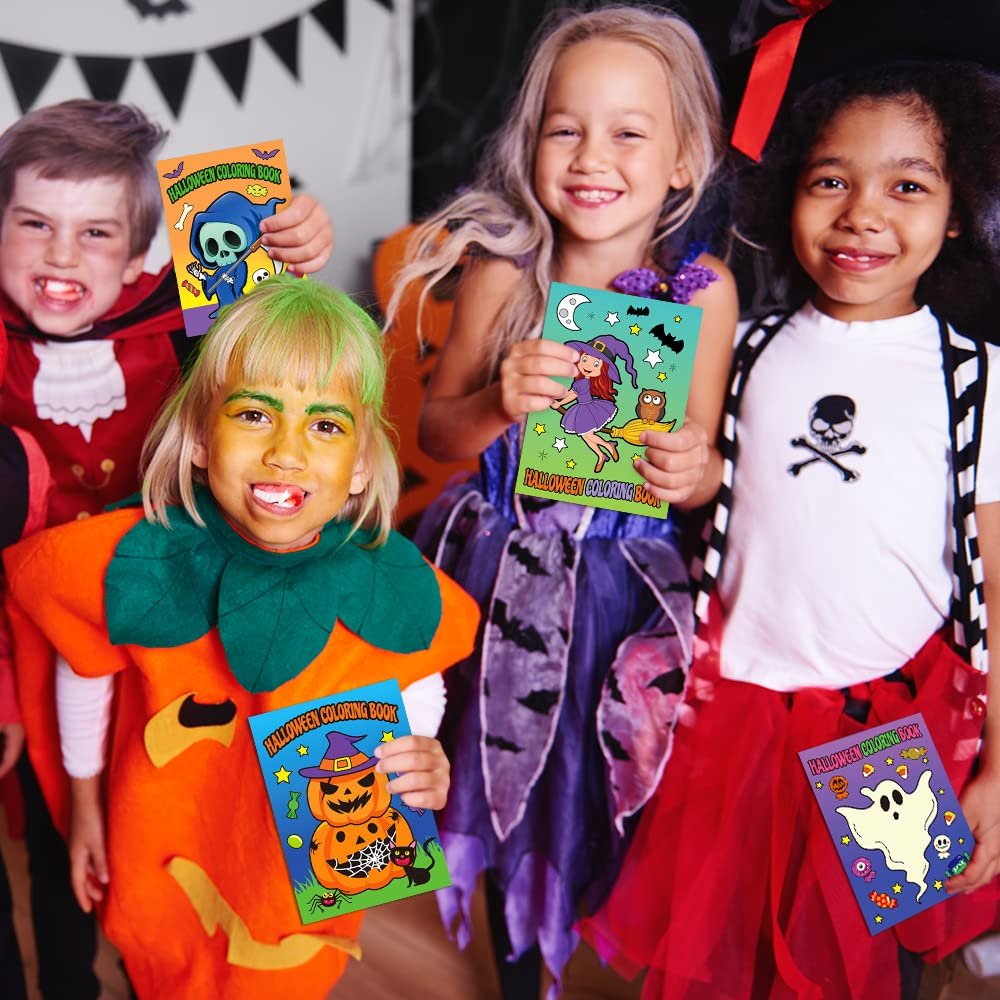 ArtCreativity Halloween Coloring Books for Kids, Pack of 20, 5 x 7 Mini Booklets, Halloween Treats, Favor Bag Fillers, Birthday Party Supplies, Art Gifts for Boys and Girls