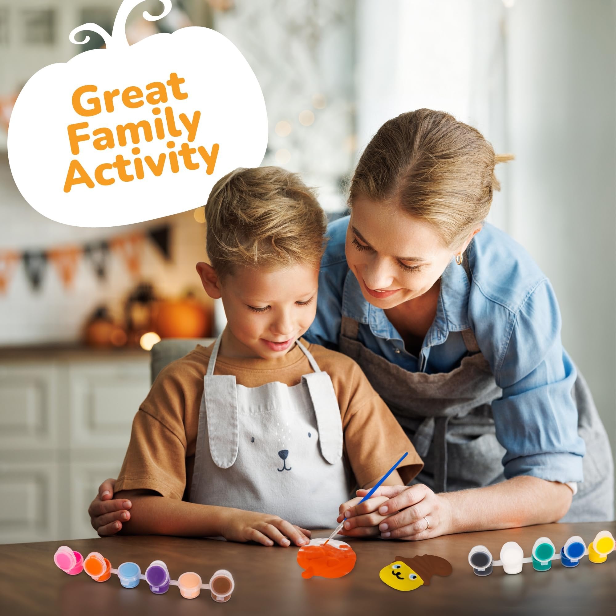 Halloween Ceramic Fridge Magnet Painting Kit - 6 Pack