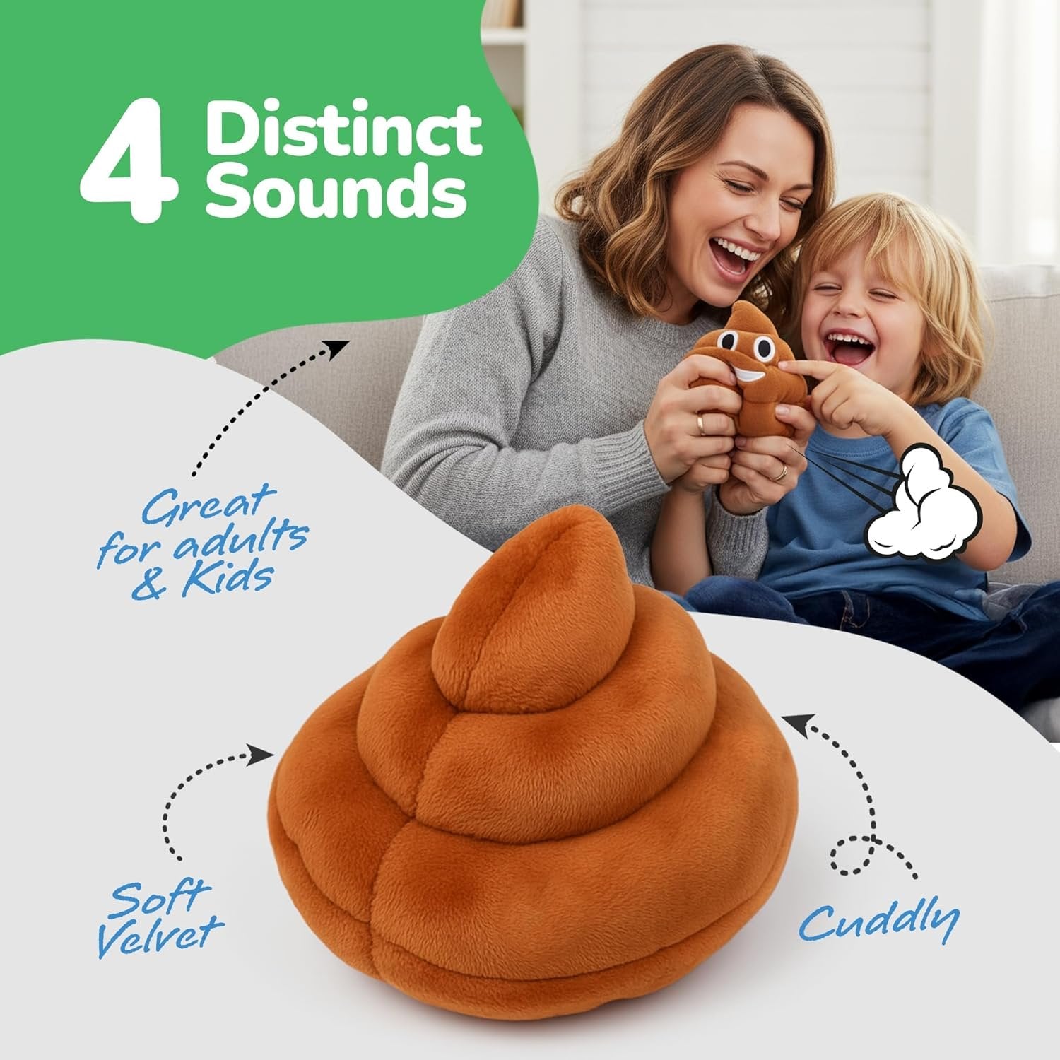 Poop Plush Fart Noise Maker - 1 Piece