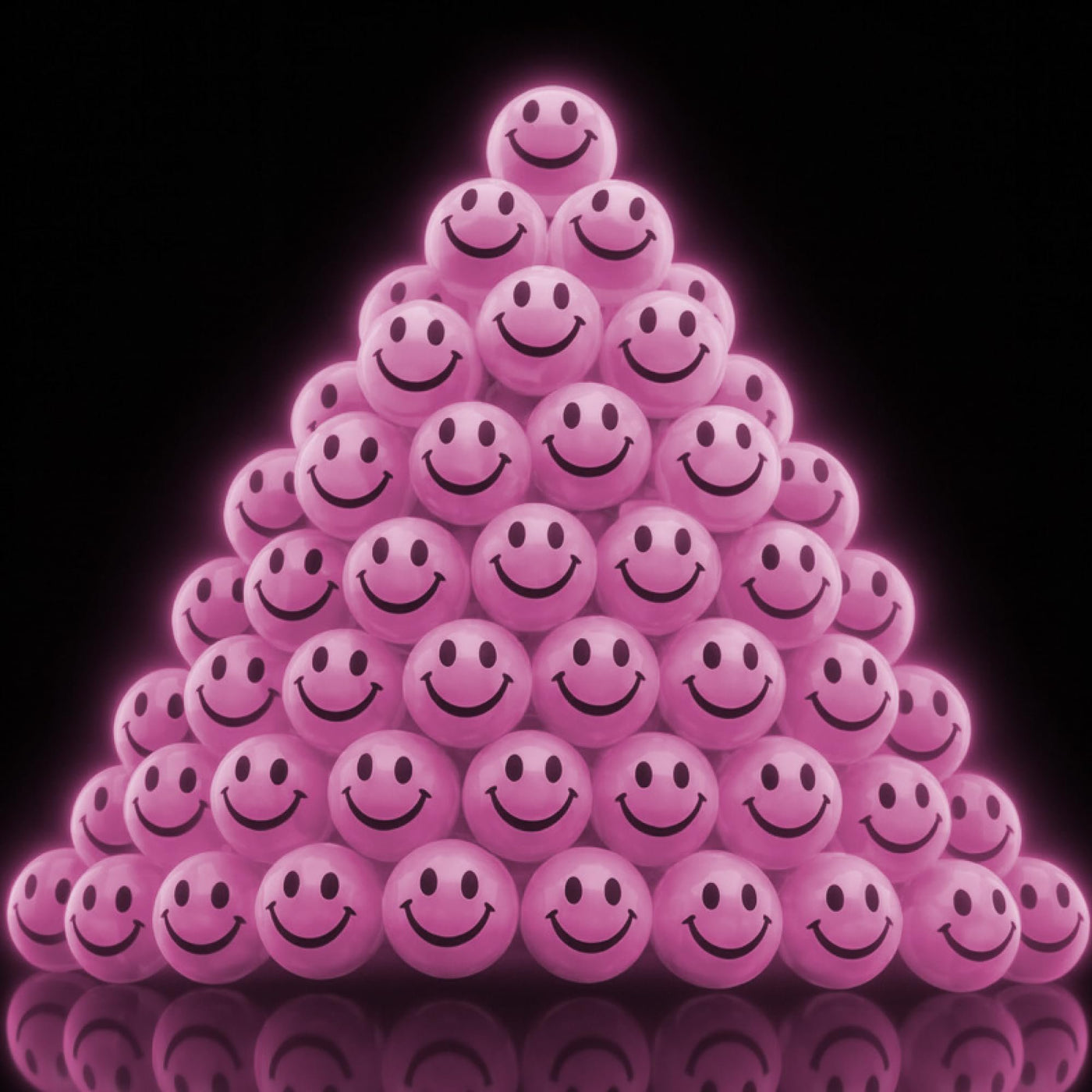 Glow in the Dark Purple Smiley Face Bouncing Balls - Bulk Pack of 36 - 1 Inch