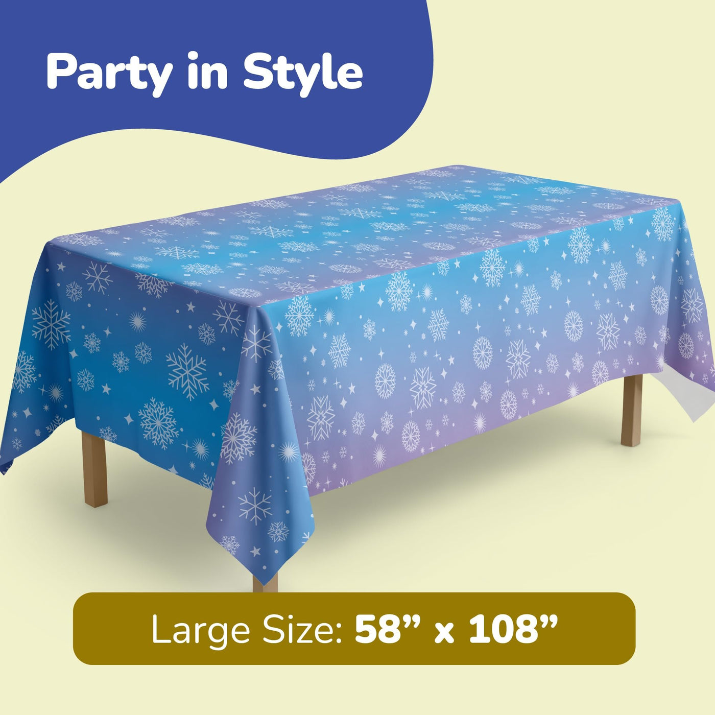Snowflake Tablecloth - 6 Pack