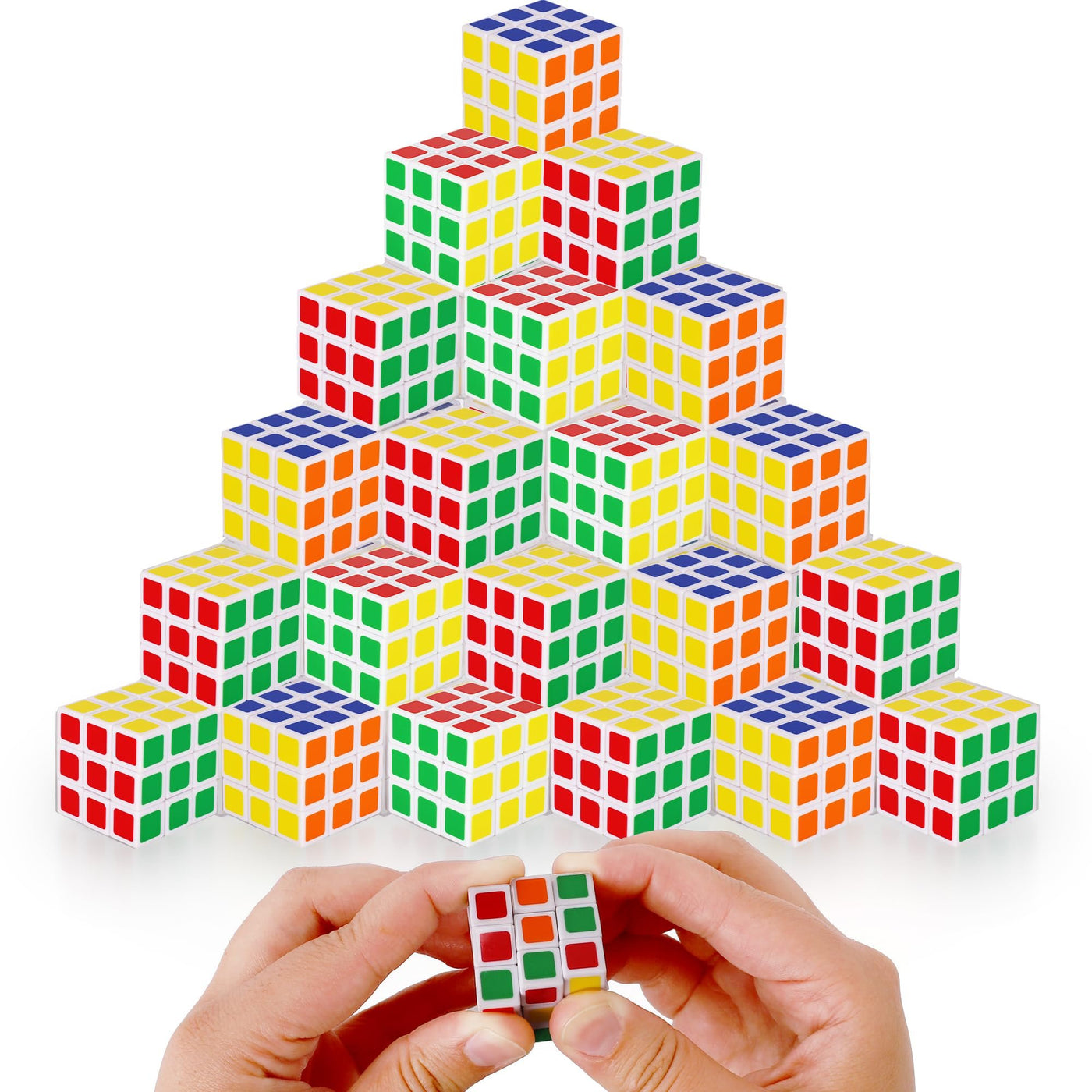 Mini 3x3 Puzzle Cubes - 24 Pack