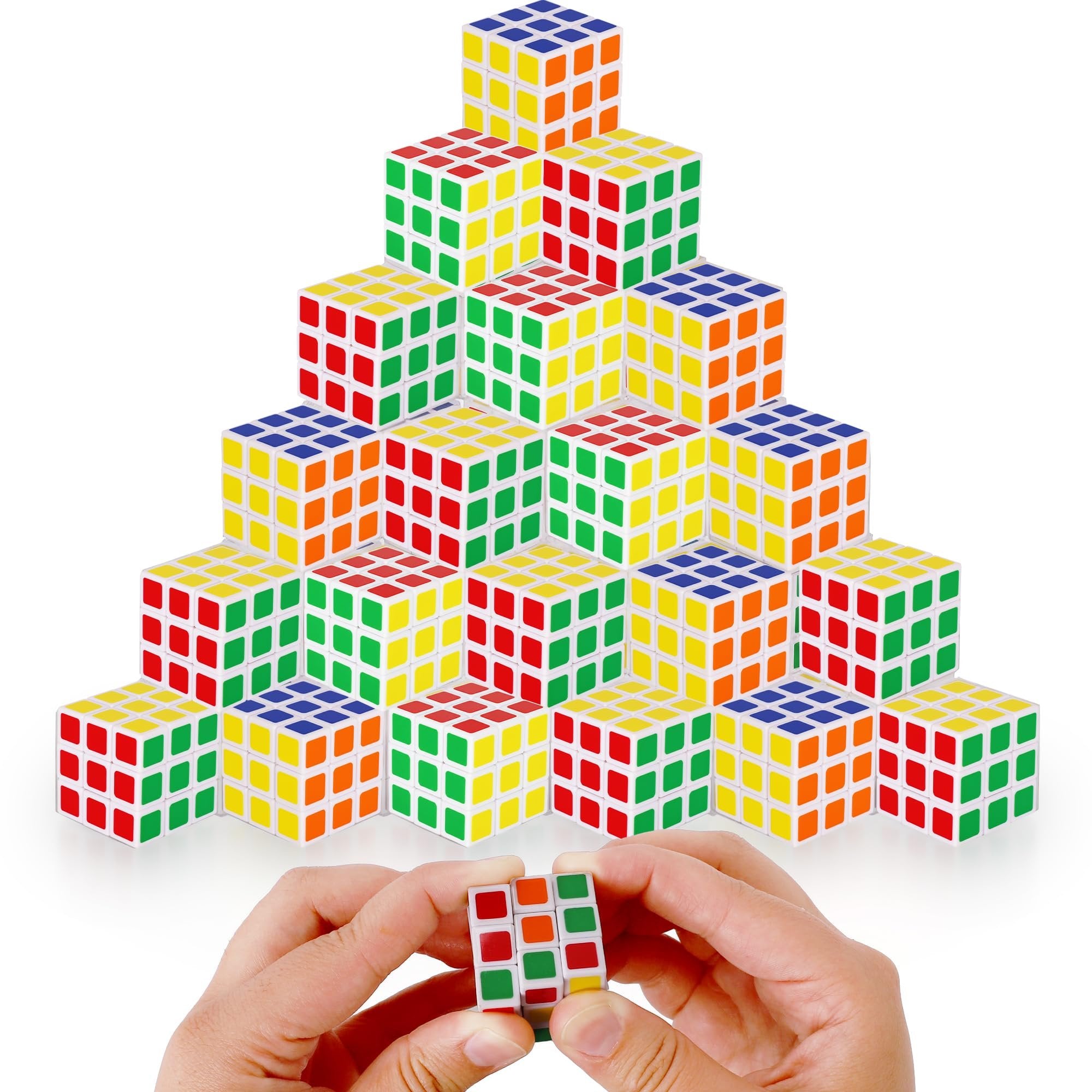 Mini 3x3 Puzzle Cubes - 24 Pack