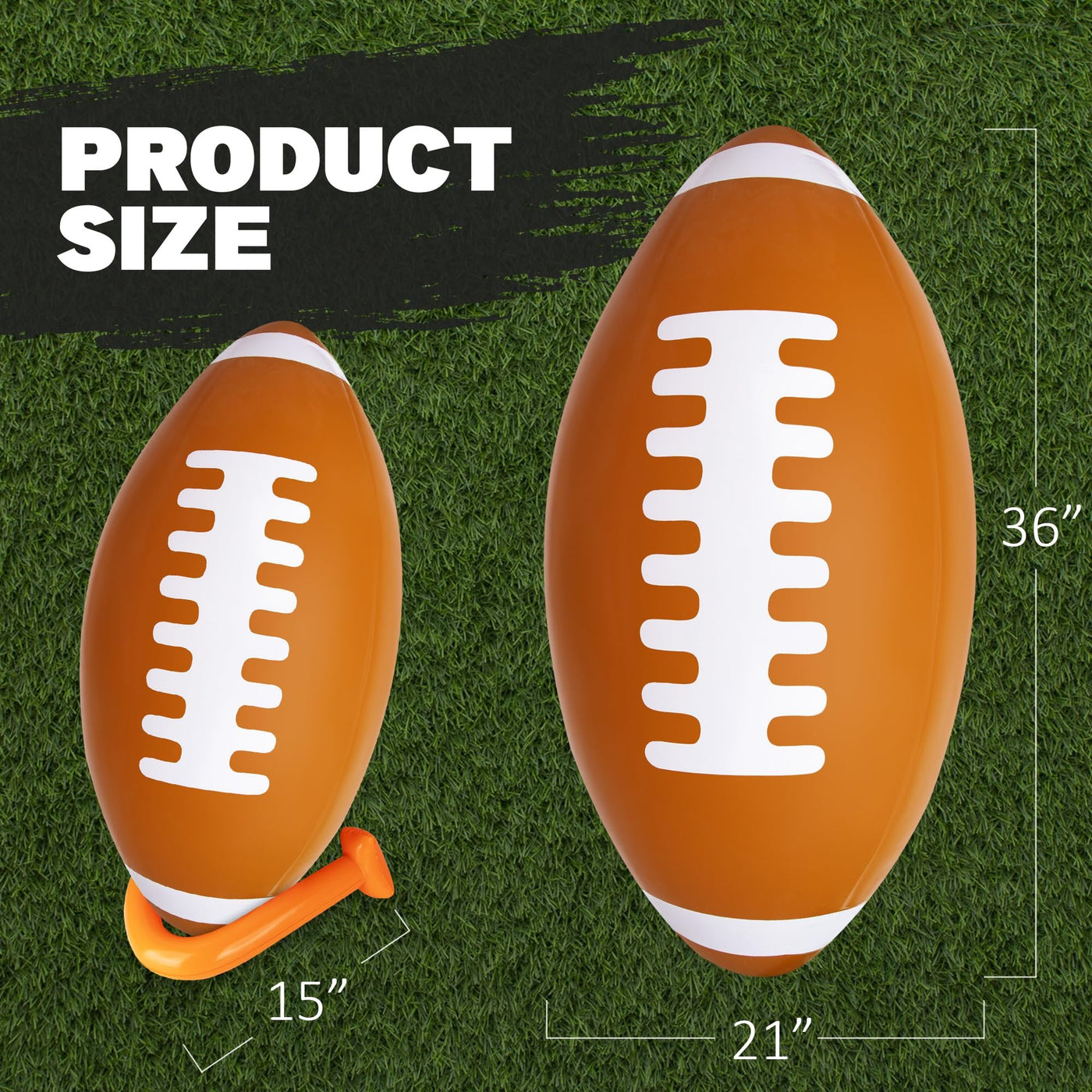 36" Giant Jumbo Inflatable Football with Tee Stand