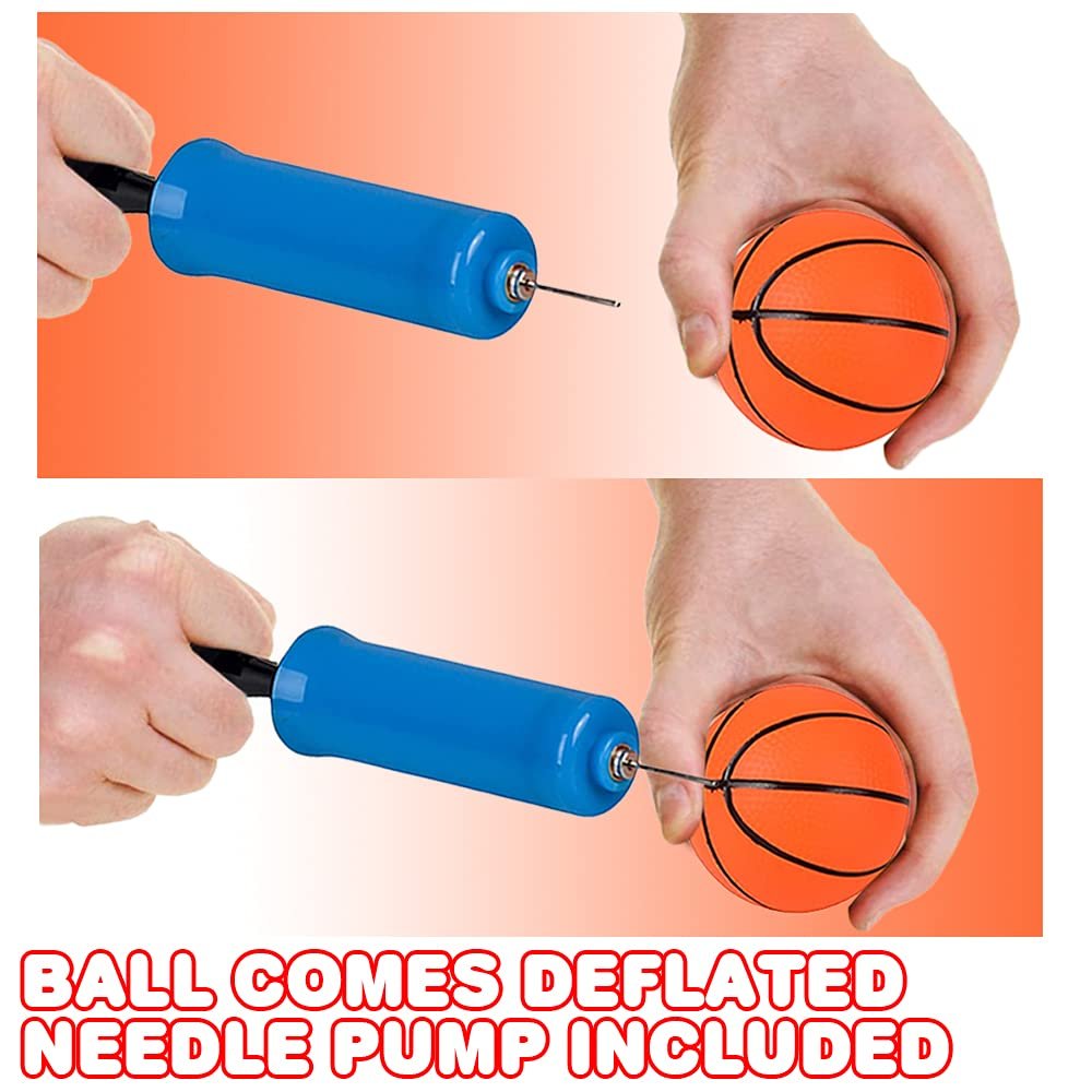 Trash Can Basketball Set, Includes Clip-On Hoop with Backboard, Inflatable Ball and Pump, Fun Indoor Basketball Hoop for Kids, Office Toys for Adults, Great Birthday Gift Idea