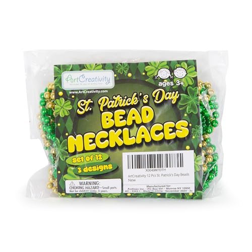 St Patrick’s Day Beads Necklaces - Set of 12