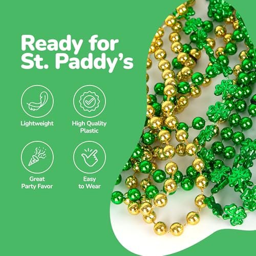St Patrick’s Day Beads Necklaces - Set of 12