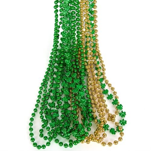 St Patrick’s Day Beads Necklaces - Set of 12