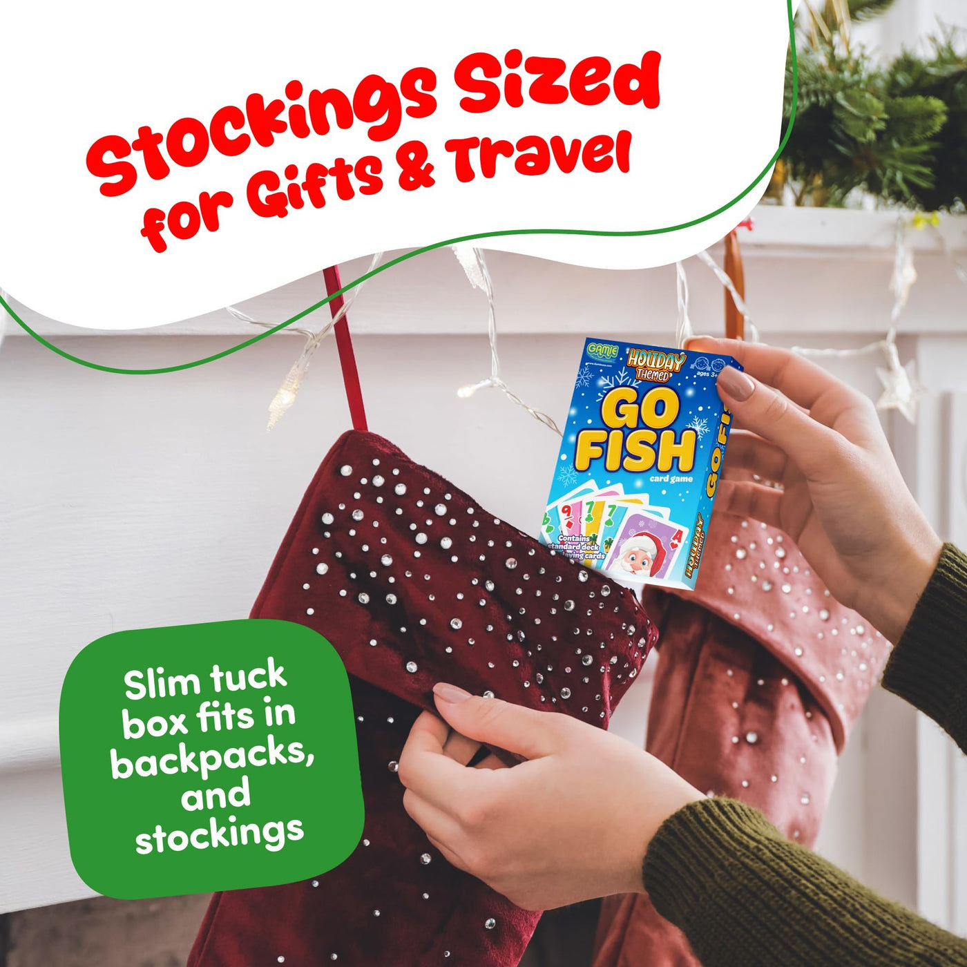 Christmas Go Fish Playing Cards Games for Kids - Deck of 52