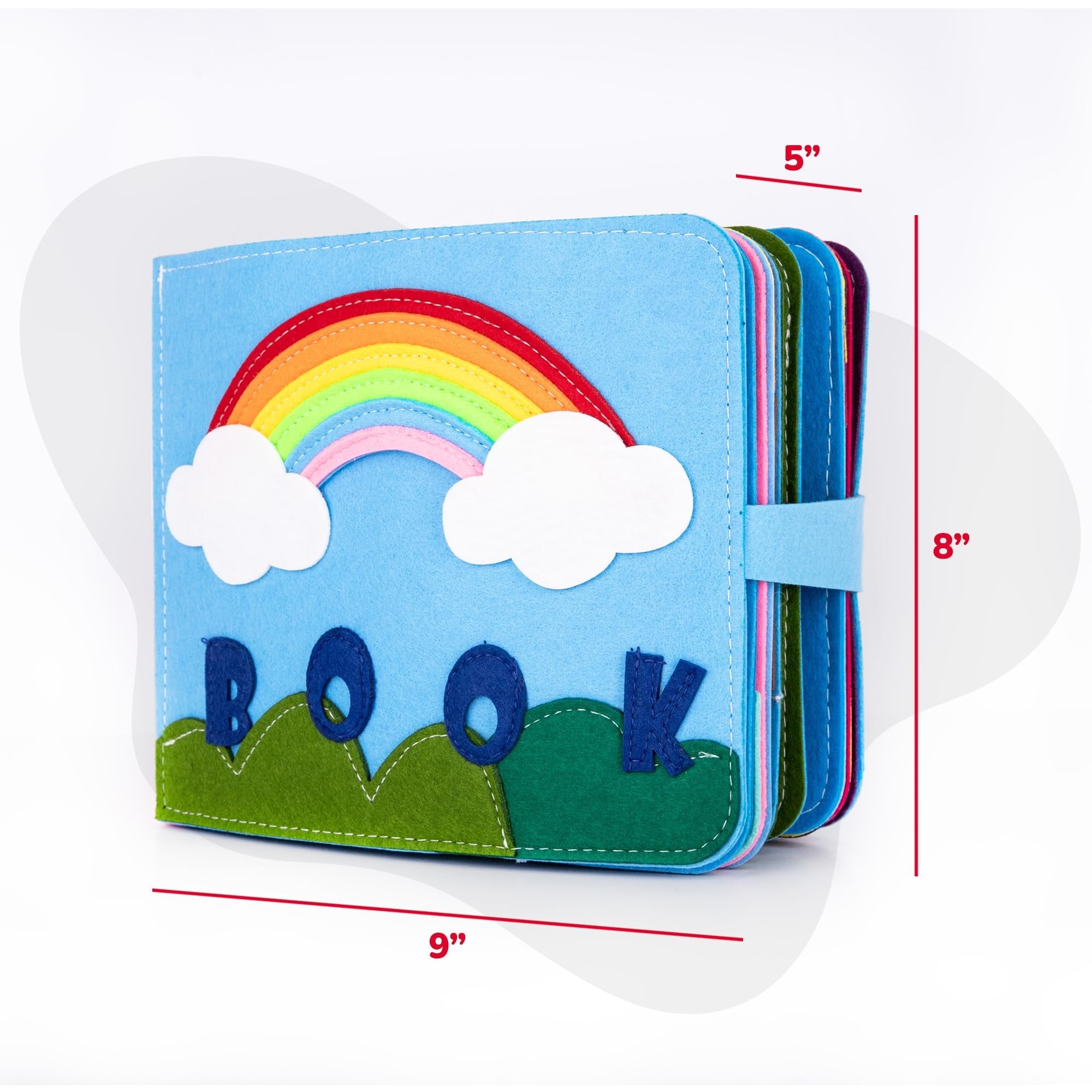 Montessori Quiet Book - Busy Book for Kids with 16 Pages Full of Interactive Activities