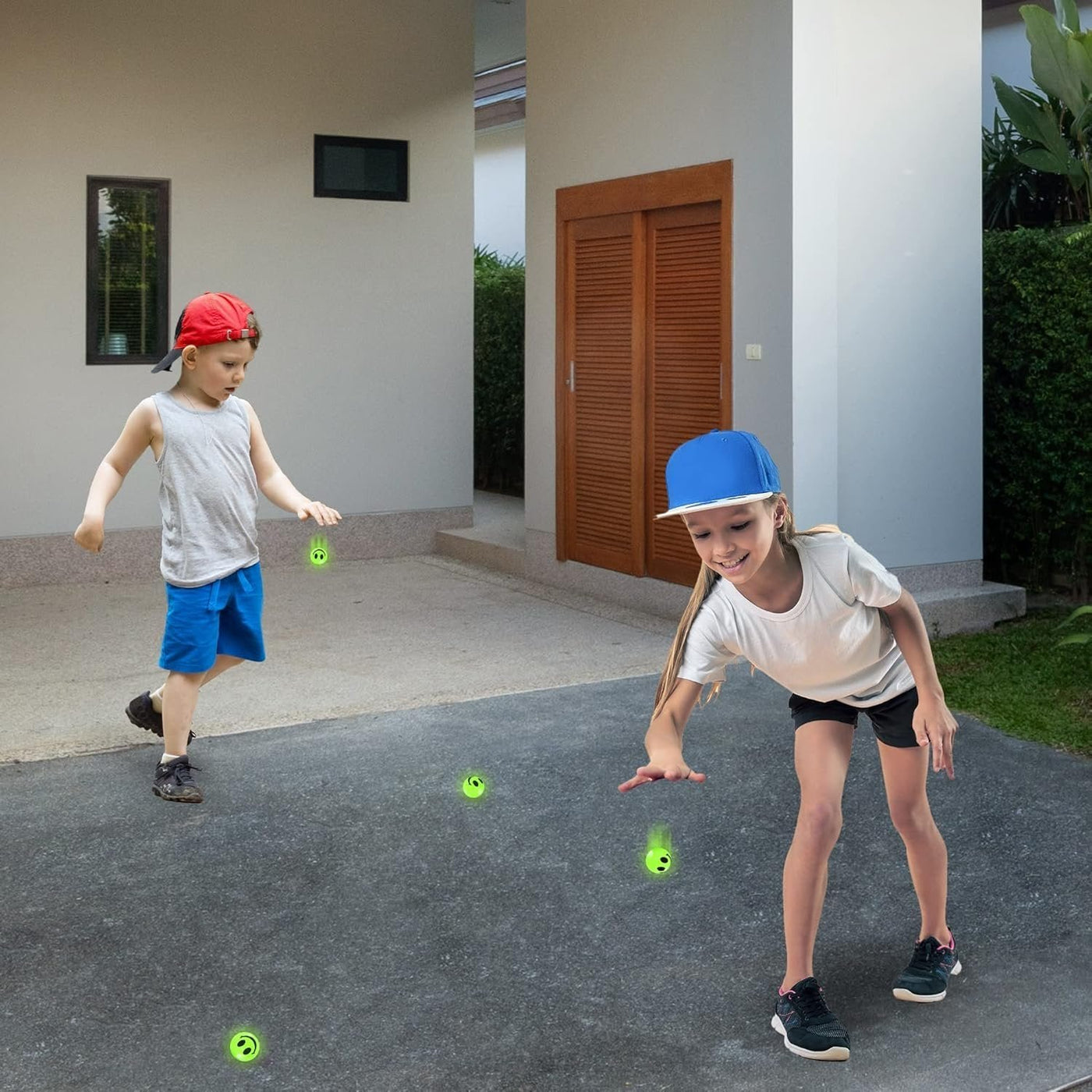 36 PCS Glow in The Dark Smile Face Bouncy Balls - Bulk Pack of 36