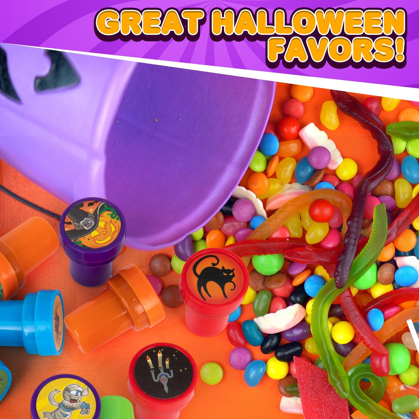 Halloween Stampers - Set of 50 - Kids & Adults Self Inking Spooky Stamps