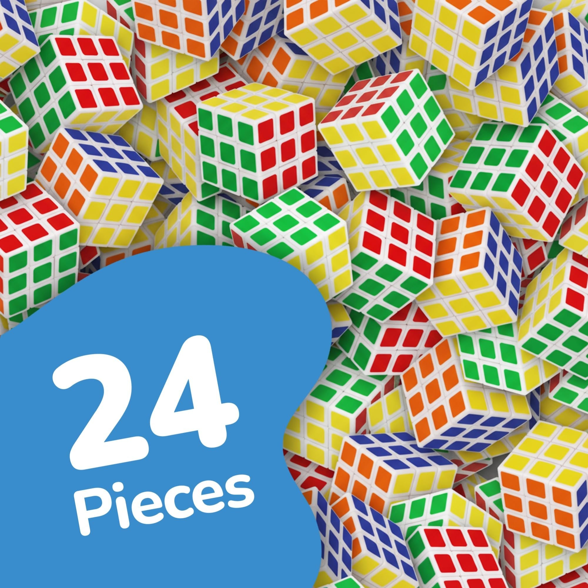 Mini 3x3 Puzzle Cubes - 24 Pack