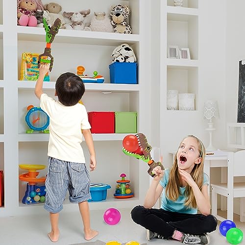 Dino Grabber Toy for Kids with Lights & Sounds, Dinosaur Chomper with 3 Roaring Sounds and Red LED Light in Mouth, Batteries Included