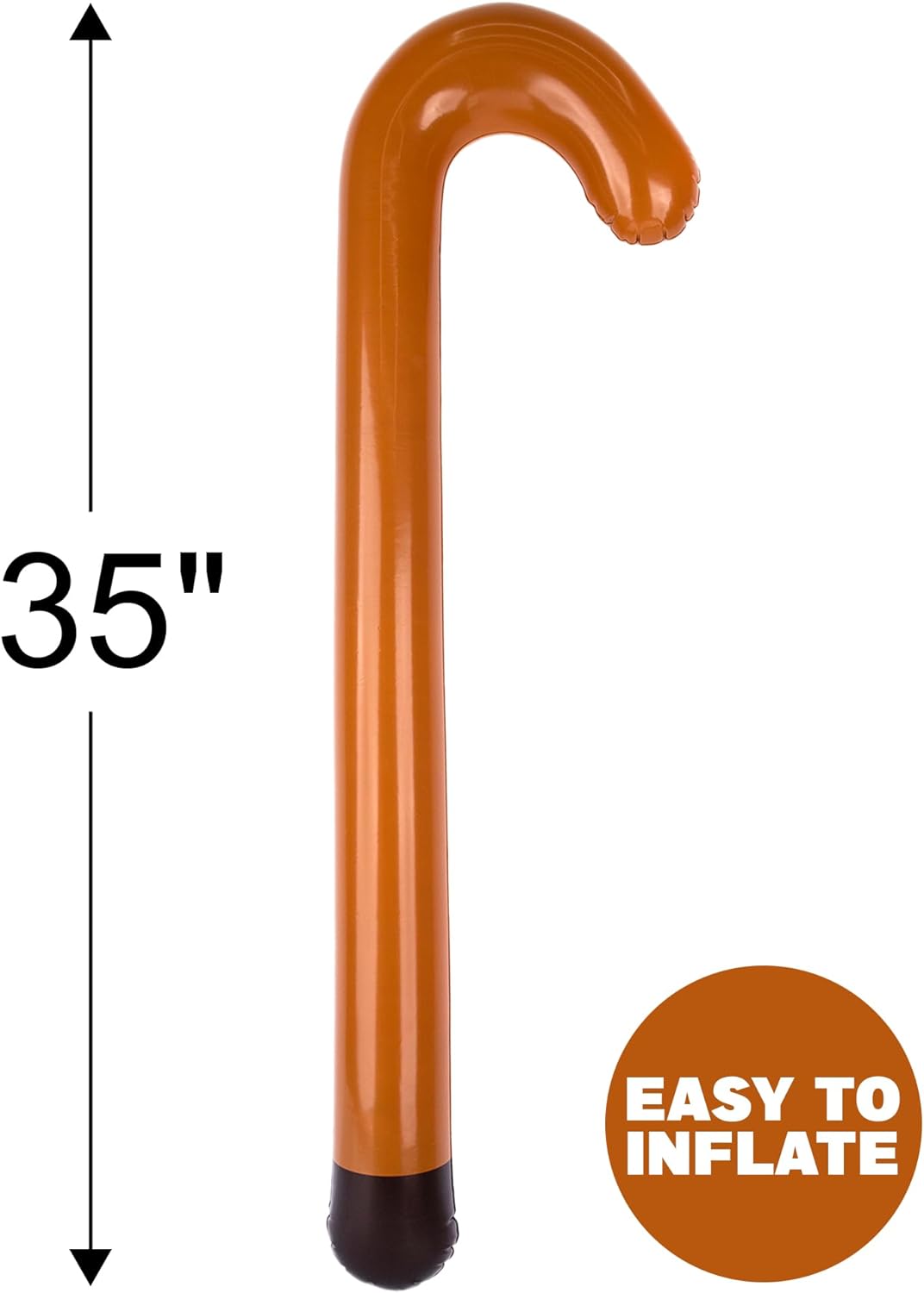 Large Inflatable Cane Prop - Set of 2, 35 Inches, Brown & Black Inflatable Kids Toy Canes