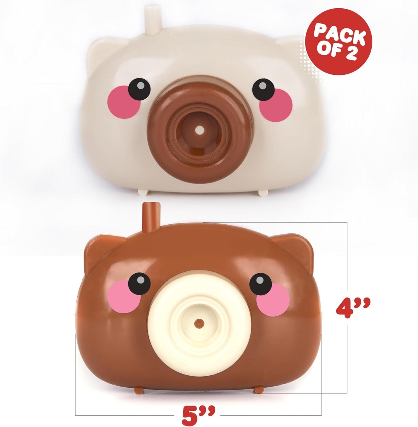 ArtCreativity Water Squirt Camera Toy - Set of 2 - Water Squirting Toy Camera for Kids - 2 Animal-Themed Designs