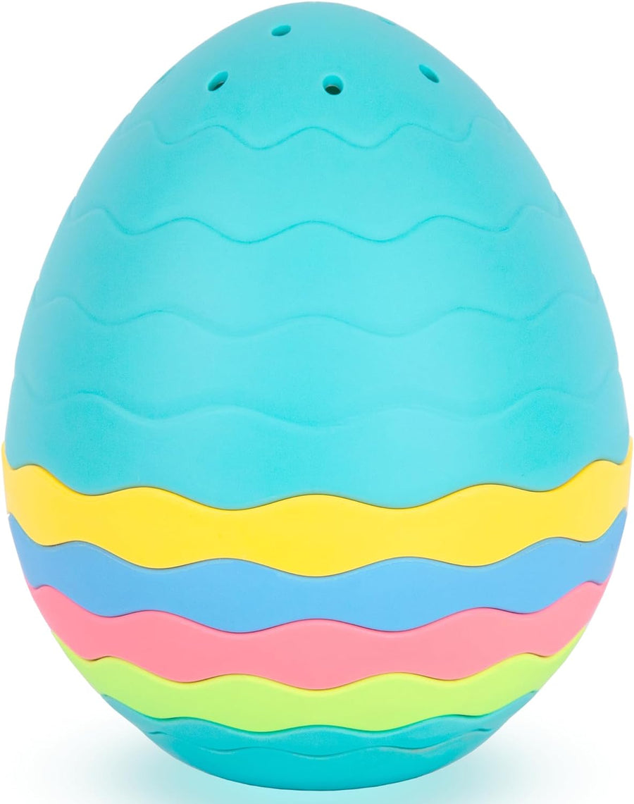 Stacking Egg Toys - 7 Piece Nesting Egg Toys for Kids in Pastel Colors - Drainage Holes for Fun in The Bathtub