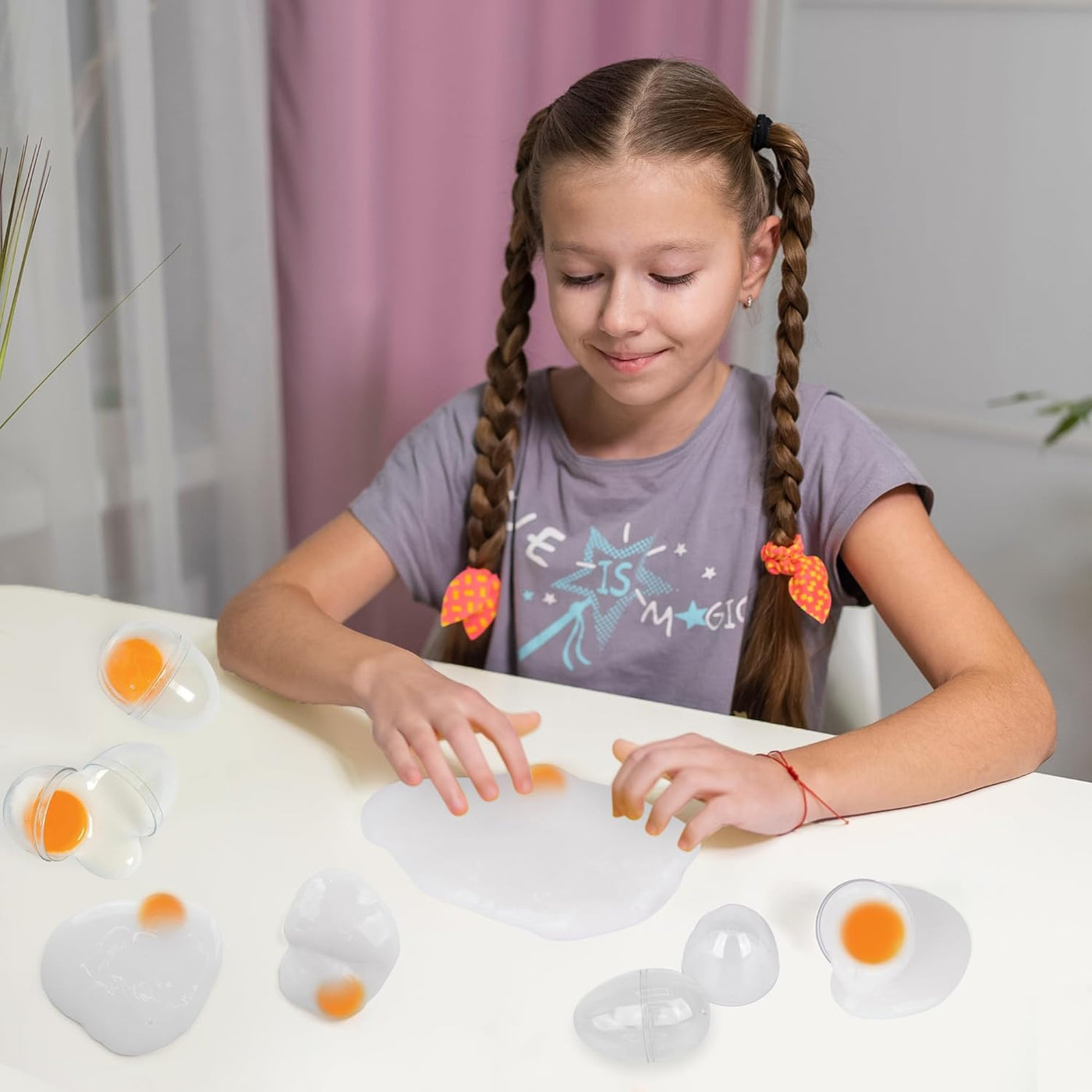 Easter Slime Eggs - Set of 12 Slime Filled Eggs - Pre-Filled Surprise Eggs for Kids with Slime Inside