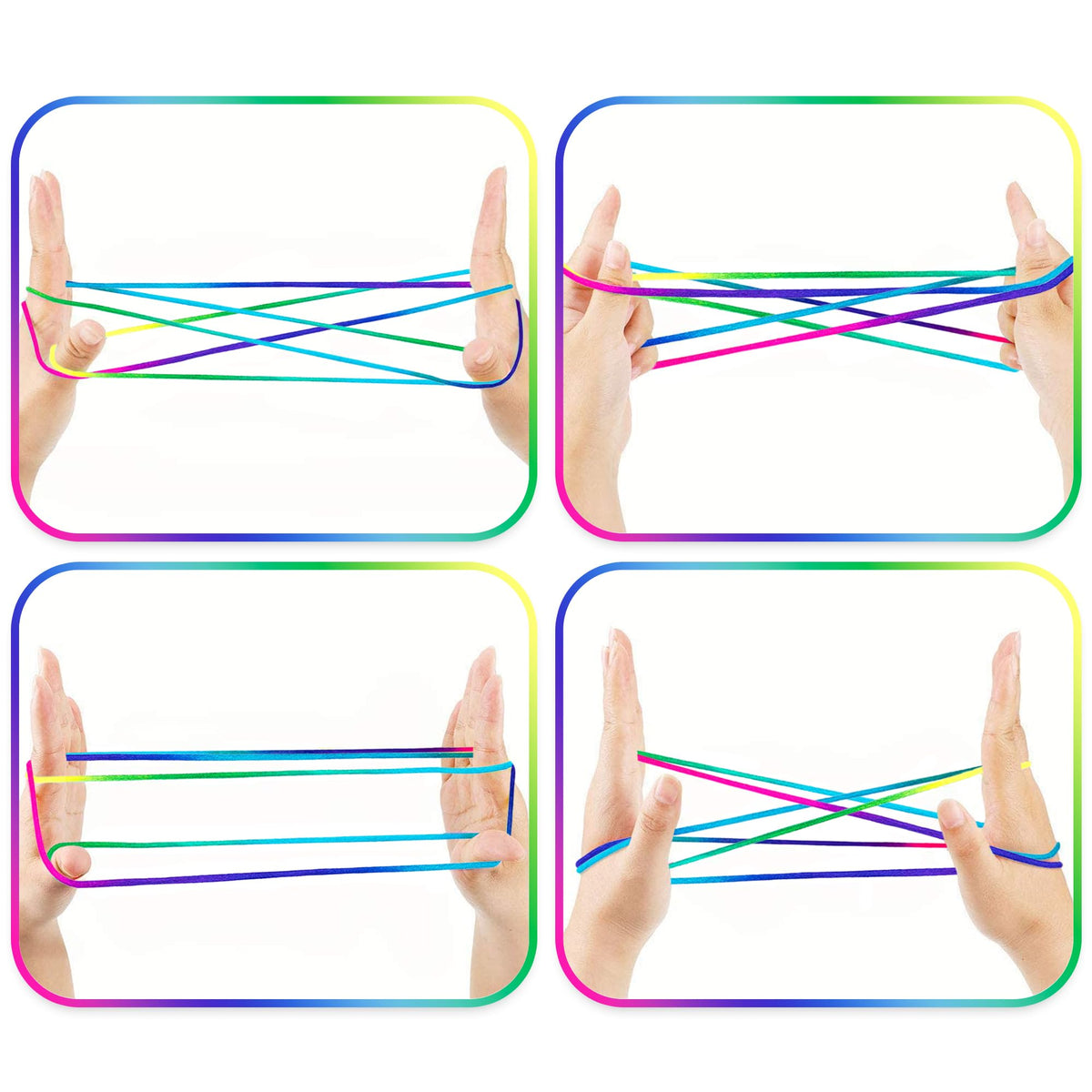 String Game Car Cat’s Cradle String Game for Kids - Set of 12 Strings for Cats Cradle ...