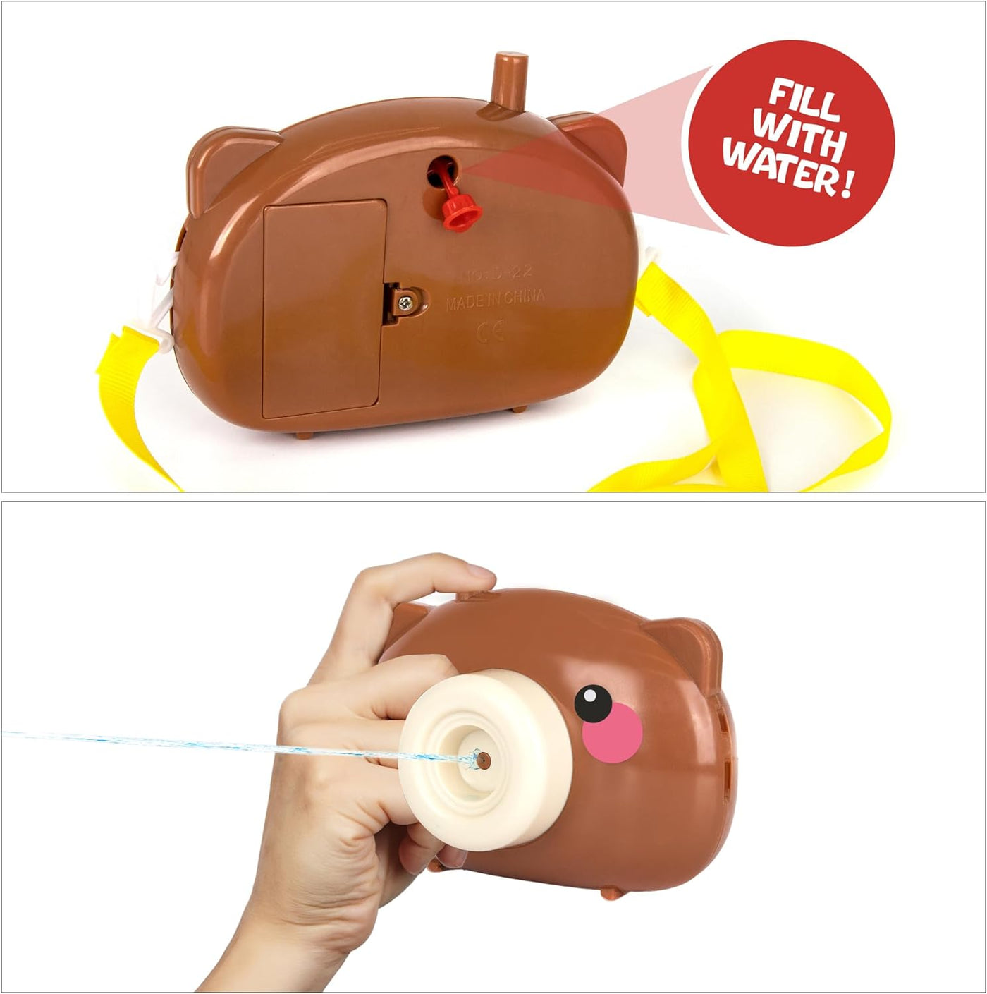 ArtCreativity Water Squirt Camera Toy - Set of 2 - Water Squirting Toy Camera for Kids - 2 Animal-Themed Designs