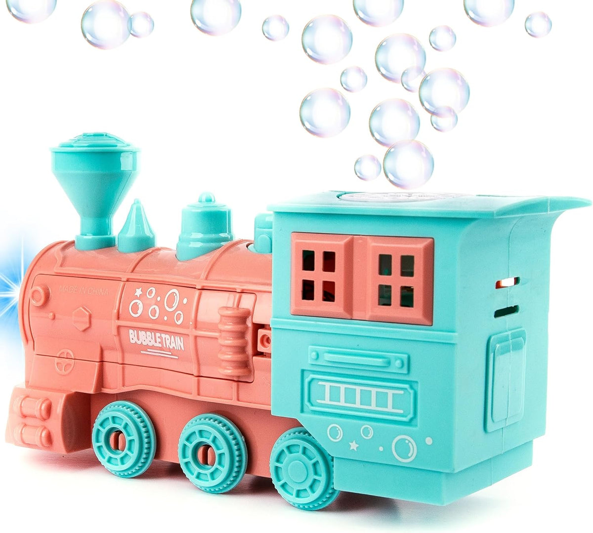 Botoy Train ArtCreativity Bubble Blowing Toy Train with Lights, Includes 2 Bottles ...