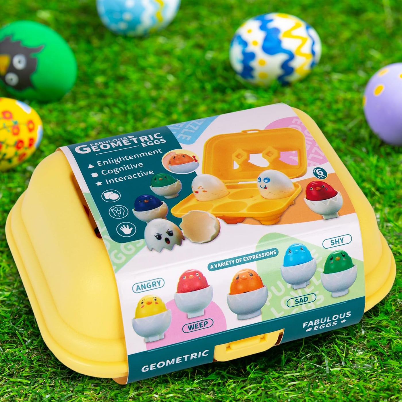 Matching Eggs for Easter - Carton of 6 Egg Matching Toys