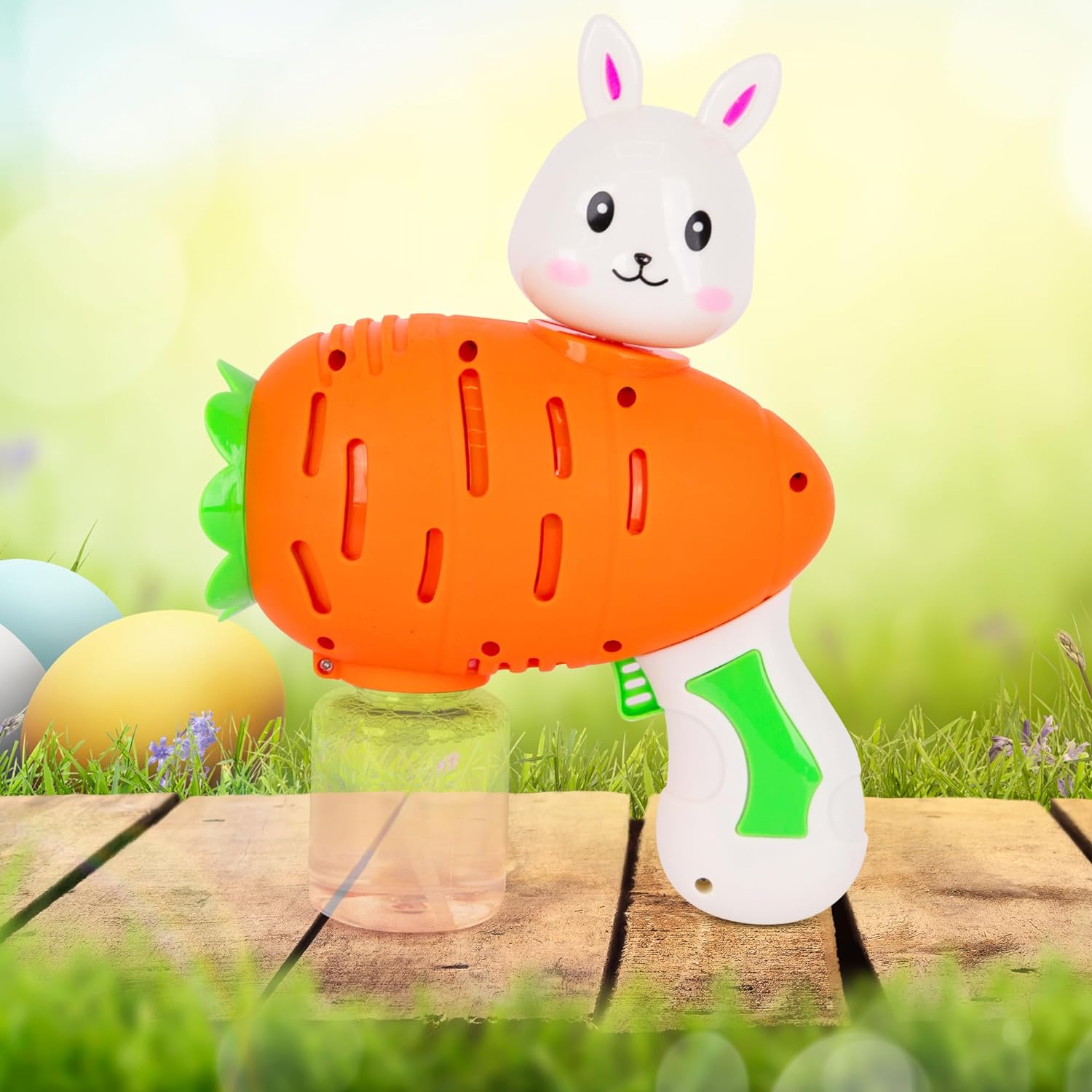 Easter Bubble Gun for Kids - Carrot-Shaped Bubble Gun with