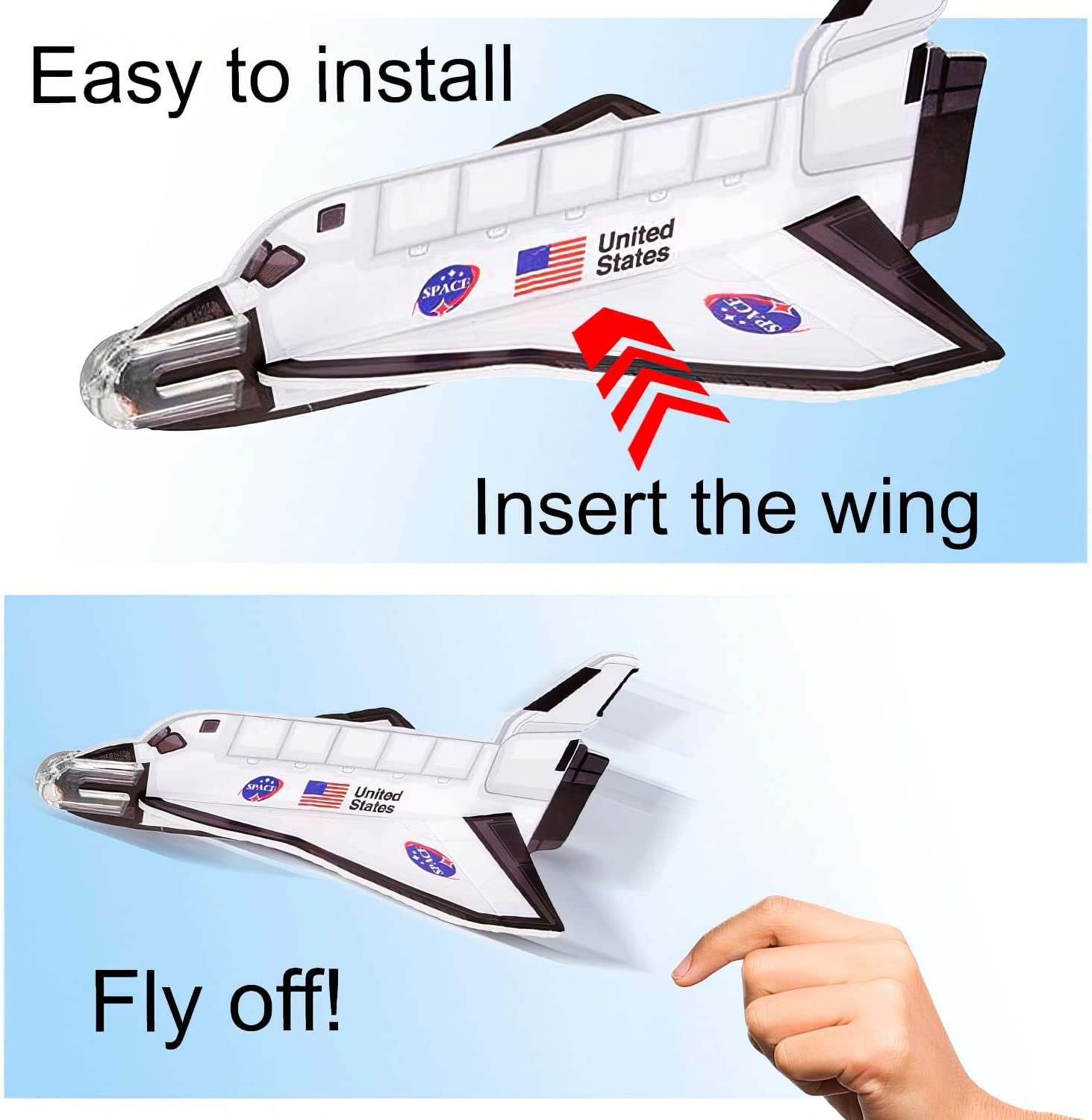 Space Shuttle Gliders, 24 Flying Toy Shuttles