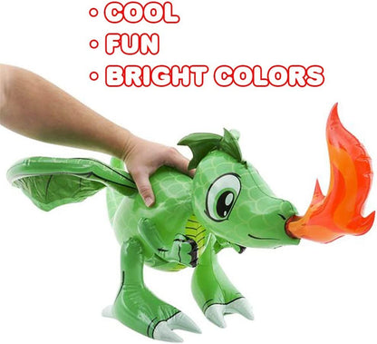 ArtCreativity Free Standing Dragon Inflates with Red / Orange Flames, for Kids Age 3+, Set of 3 Perfect for Birthdays, Medieval Themed Party, Pool Parties, Carnival or Prize & Teachers’ Award