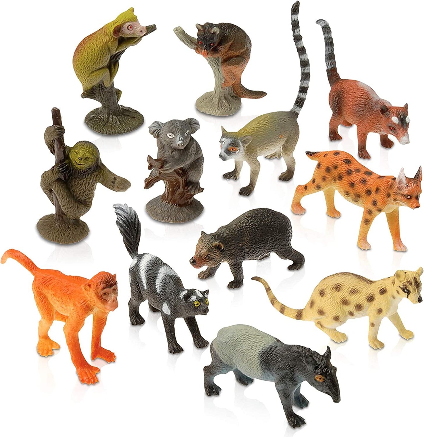 ArtCreativity Neon Lizard Figurines Toys Set, Bulk Pack of 48