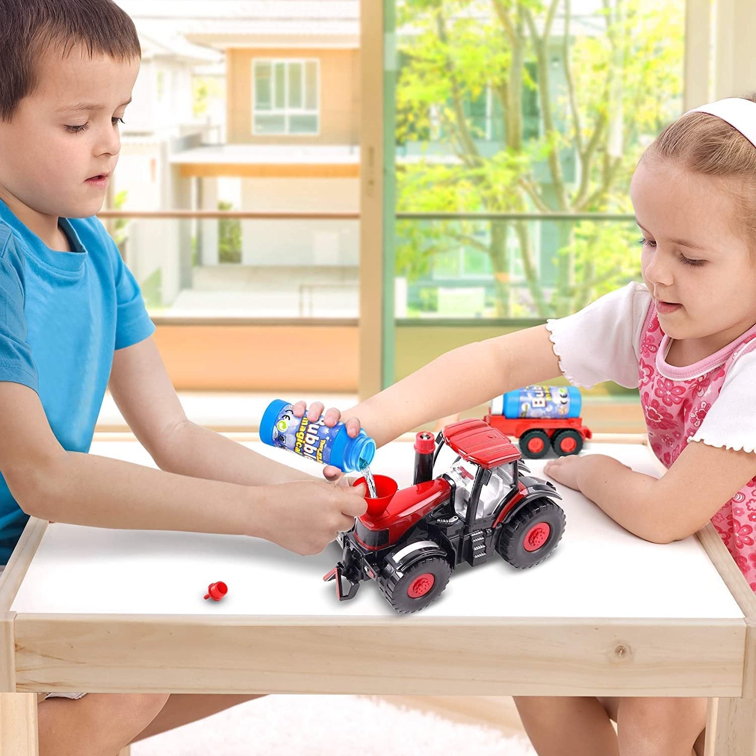 Bubble blowing hot sale tractor