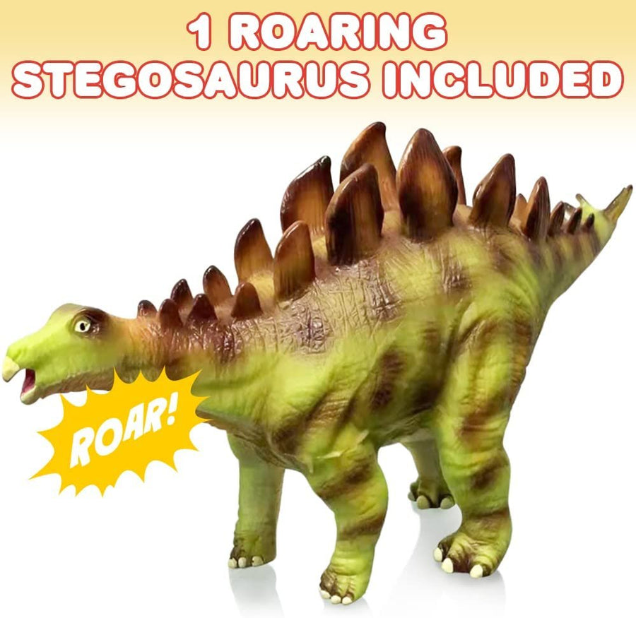 Soft Stegosaurus Dinosaur Toy with Roaring Sounds, Large Soft Touch Dinosaur Toy with Sounds, Free Standing Dinosaur Toy for Kids, Great for Imaginative Play