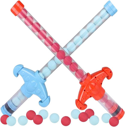 ArtCreativity Sword Blasters for Kids, Set of 2, Pump Action Sword Toys with 32 Balls, Foam Ball Shooter Toys for Indoor and Outdoor Play, Unique Sword-Shaped Toy Guns for Kids