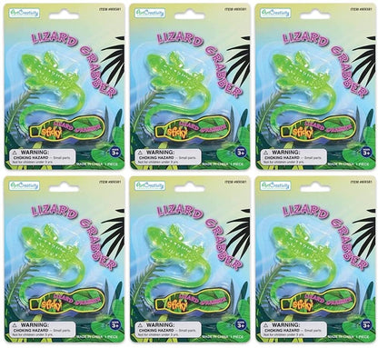 ArtCreativity Sticky Lizard Grabbers, Set of 6, Lizard Toys for Kids That Stick on Walls, Flinging Toys for Boys and Girls, Reptile Party Favors, Classroom Prizes, and Pinata Filler Toys