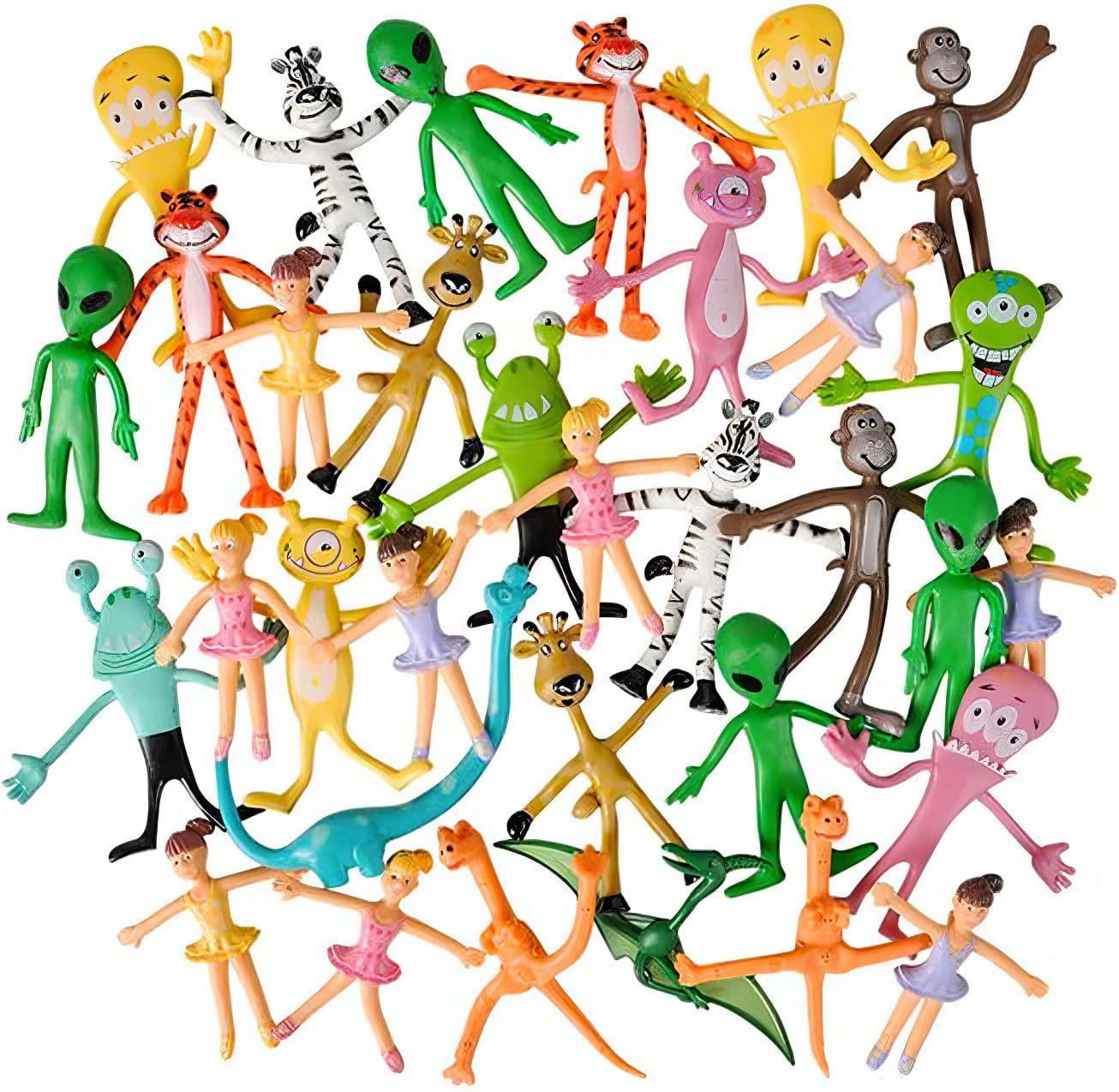 Mega Set of Bendable Toys Assortment - 100 Pieces – 3 and 4