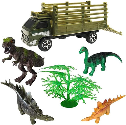 ArtCreativity Dinosaur Cruising Playset for Kids, 6-Piece Set, Includes Truck, Tree and 4 Dino Figurines, Cool Dinosaur Toys for Boys and Girls, Best Christmas or Birthday Gift for Children