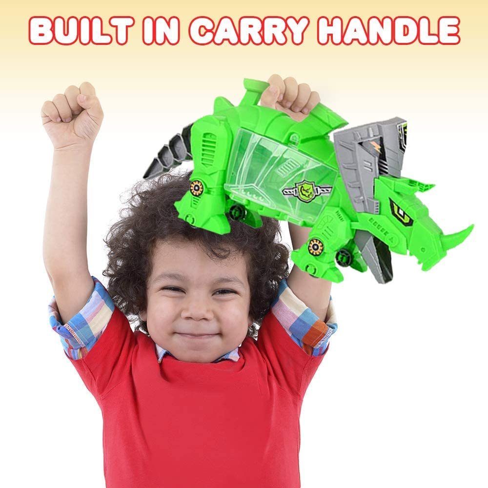 Triceratops Transporter, Dinosaur Toy Storage Organizer with