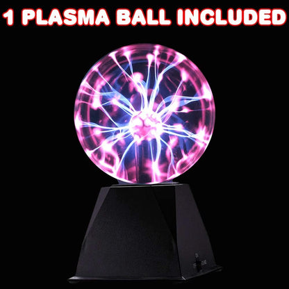 ArtCreativity Plasma Ball for Kids, 1PC, Desktop Plasma Lamp with 2 Interactive Modes, AC Powered Night Light for Children, Cool Science Toys for Kids, Unique Décor for Boys’ and Girls’ Rooms